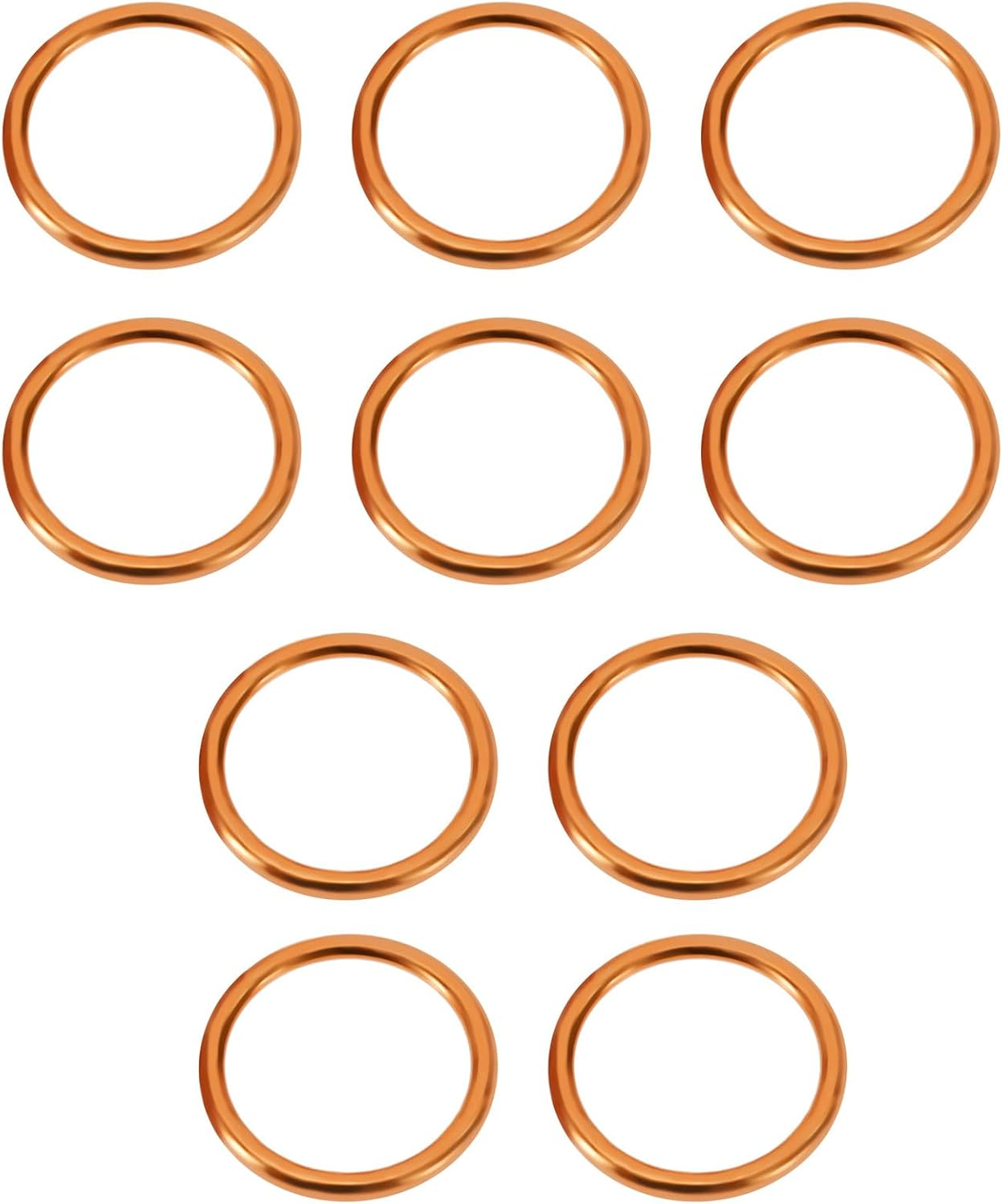 LT Easiyl 10Pcs 43Mm Motorcycle Exhaust Gaskets Compatible with Honda CB 650 F 650 FA Motorcycle Exhaust Muffler Gasket Exhaust Pipe O-Ring Washer Seal Ring image number 2