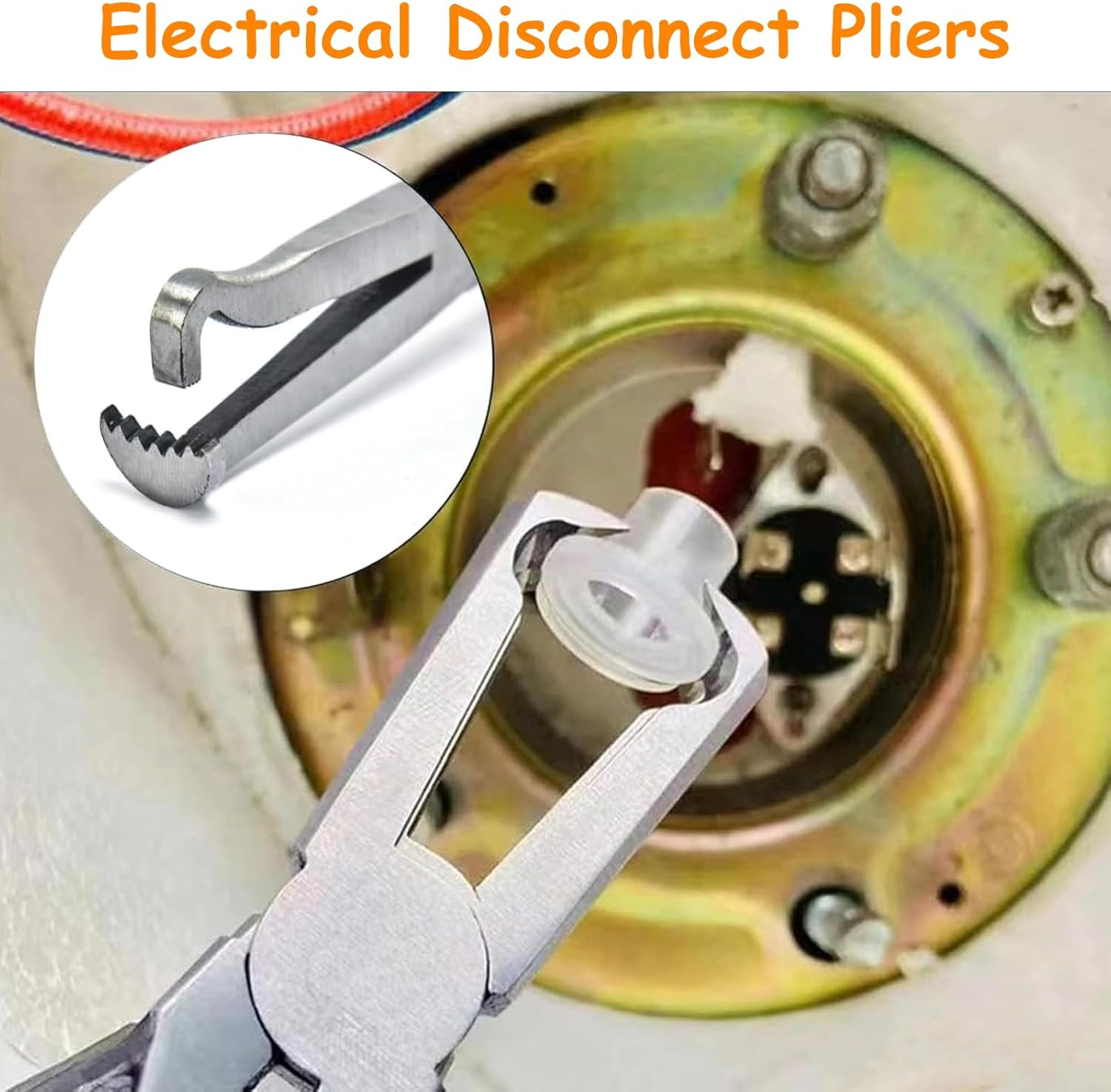 Shgarden Electrical Disconnect Pliers Automotive Electrical Connector Disconnect Pliers Spark Plug Disassembly Pliers Tear down Air Flow Sensors Fuel Injectors Fuel Line Petrol Clip Pipe Pliers SH0094 image number 4