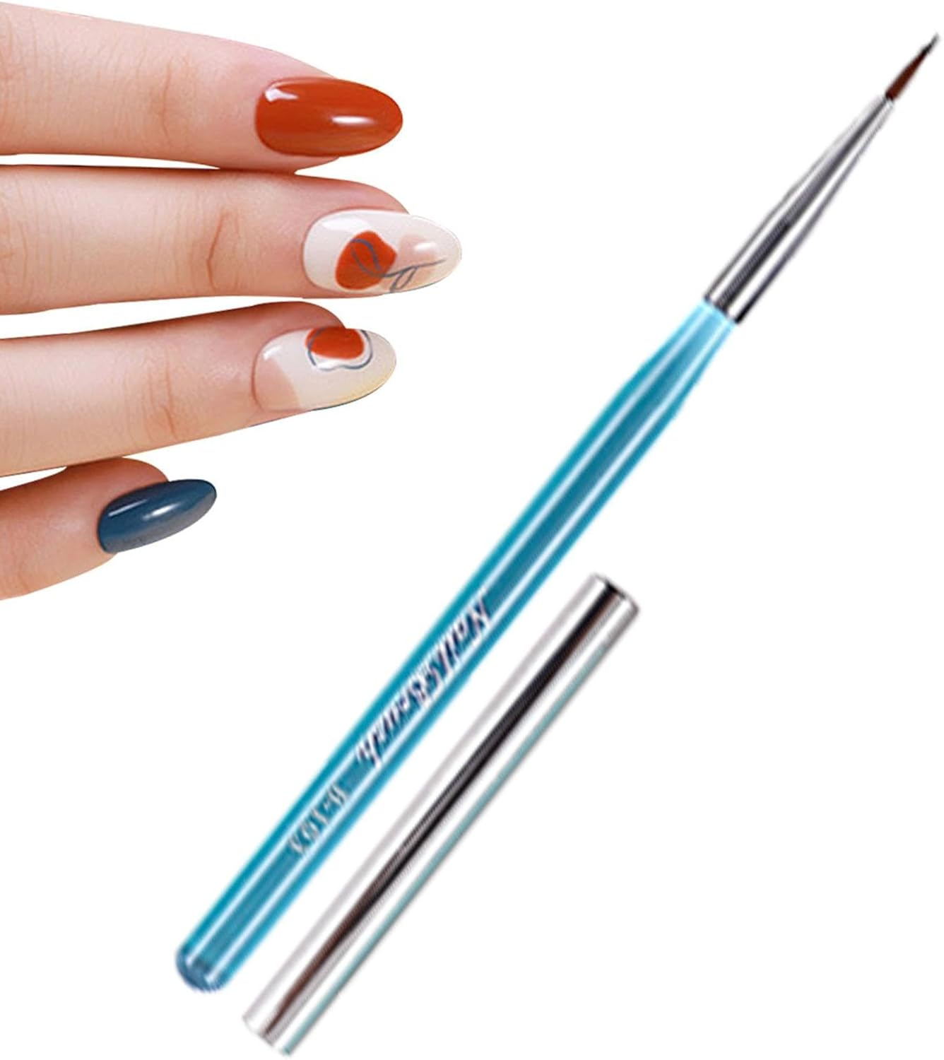 Nail Detail Brush - Gel Polish Liner Brushes,Gel Polish Liner Brushes, Gel Polish Design Painting Tools Fingernail Brush Nail Cleaning Brush