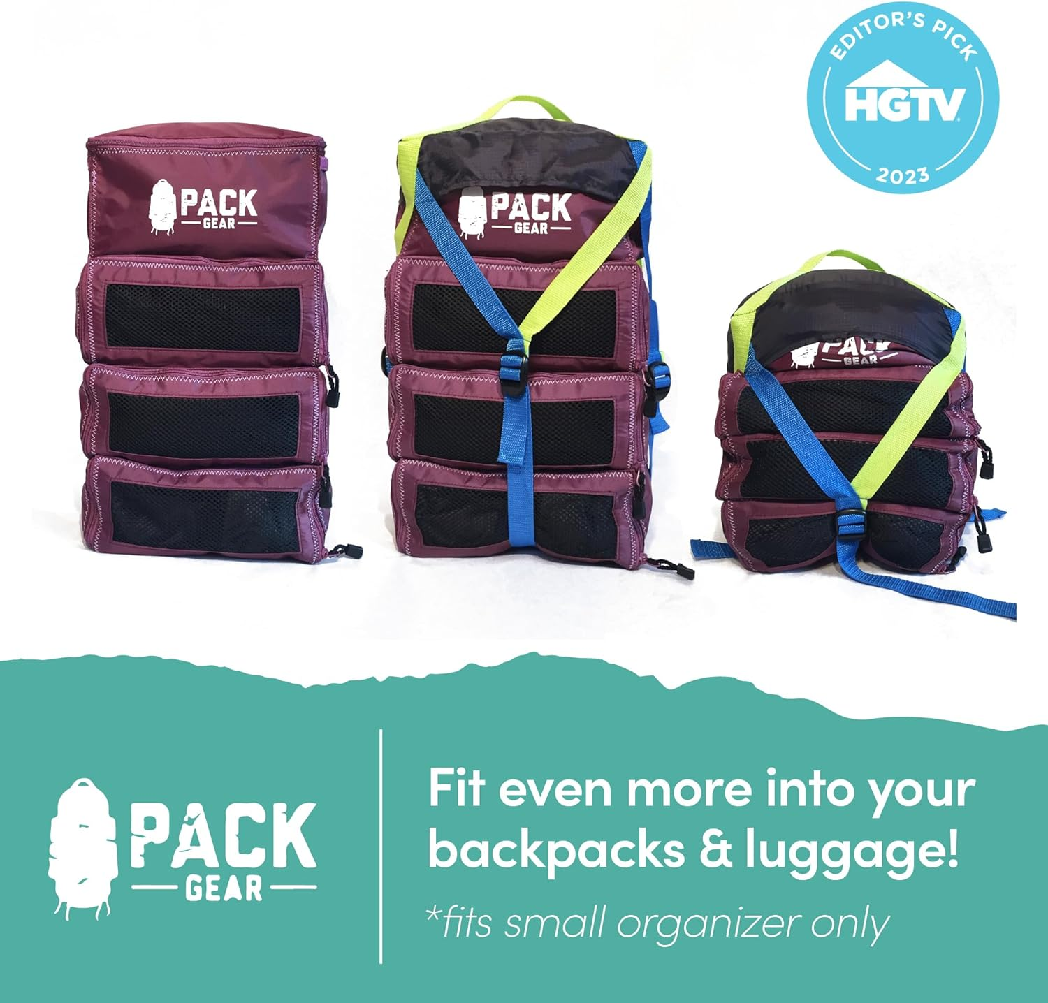 Compression Strap for Packable Luggage Organizer,Packing Our Collapsible Hanging Shelves in Your Suitcase Backpack & Carry-On Bags Has Never Been Easier, M, Small image number 1