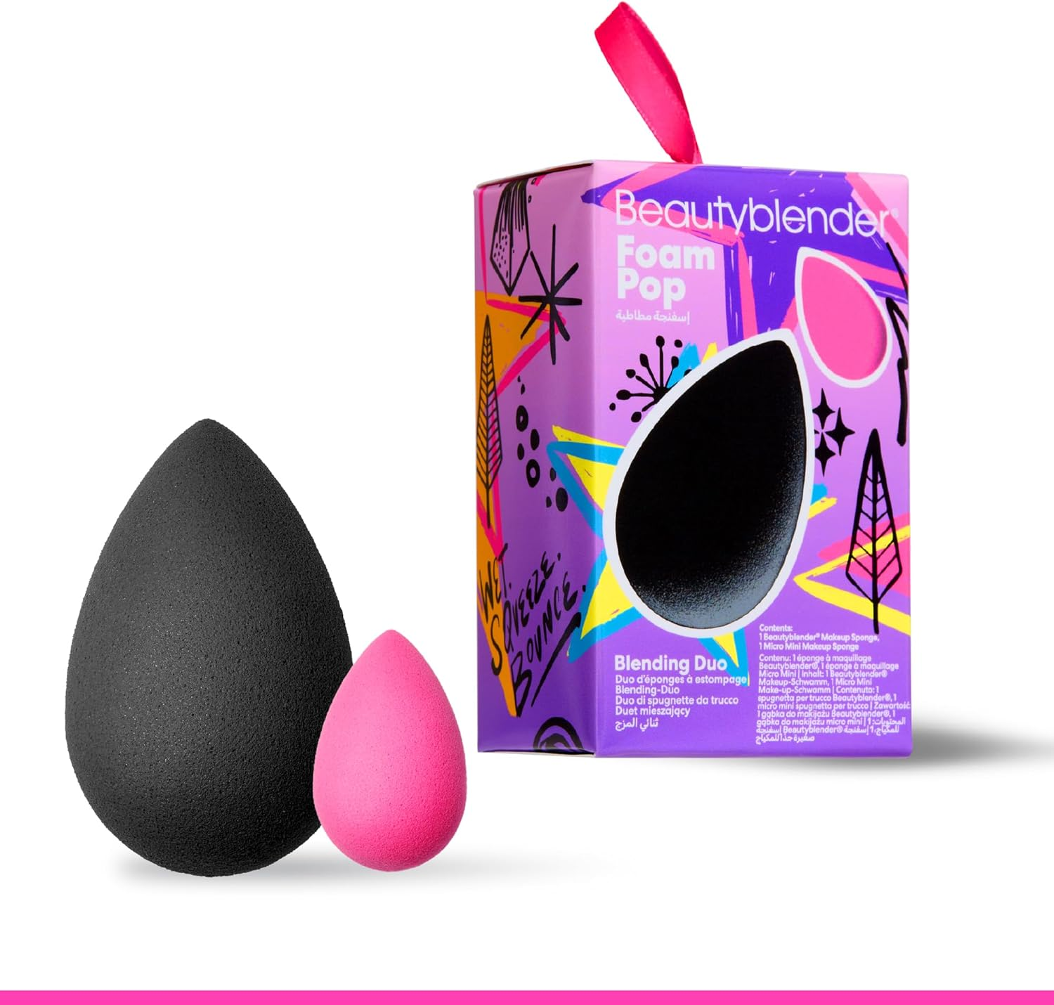 Beautyblender&reg; Foam Pop Blending Duo &ndash; Makeup Sponge Set with Original Beautyblender & Micro Mini &ndash; Precise Application for Foundation, Concealer & Highlighter &ndash; Latex-Free, Reusable, Vegan image number 3
