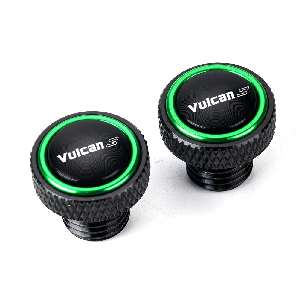 MOWOK Fit for Kawasaki Vulcan S 650 VN650 Vulcans 2015-2022 2023 2024 2025 M10*1.25 Motorcycle Accessories CNC Rear View Side Mirror Hole Plug Screw Caps (Black)