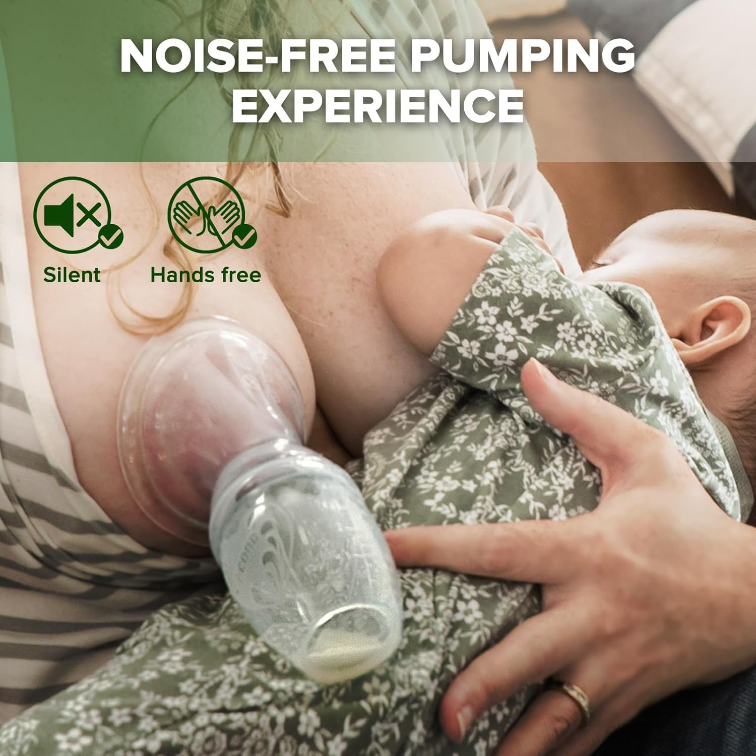 Haakaa Manual Breast Pump with Lavender Gap, Breastmilk Collector Breastfeeding Pump (4Oz/100Ml) image number 2