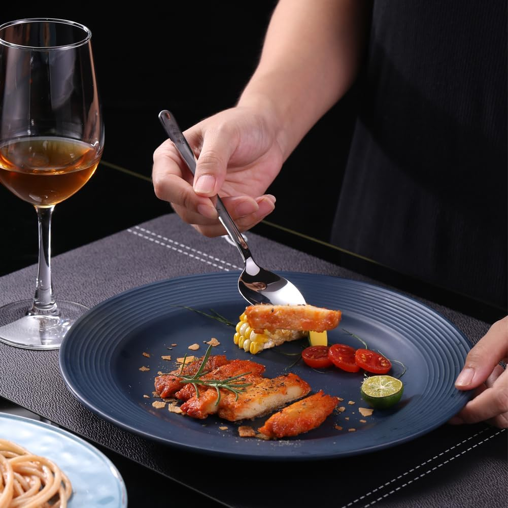 Tiokin Salad Fork,4-Pack 19Cm Sporks, 18/10 Stainless Steel Dessert Sporks with Long Handle, Reusable Fruit Appetizer Dessert Forks for Household Use or Camping image number 5