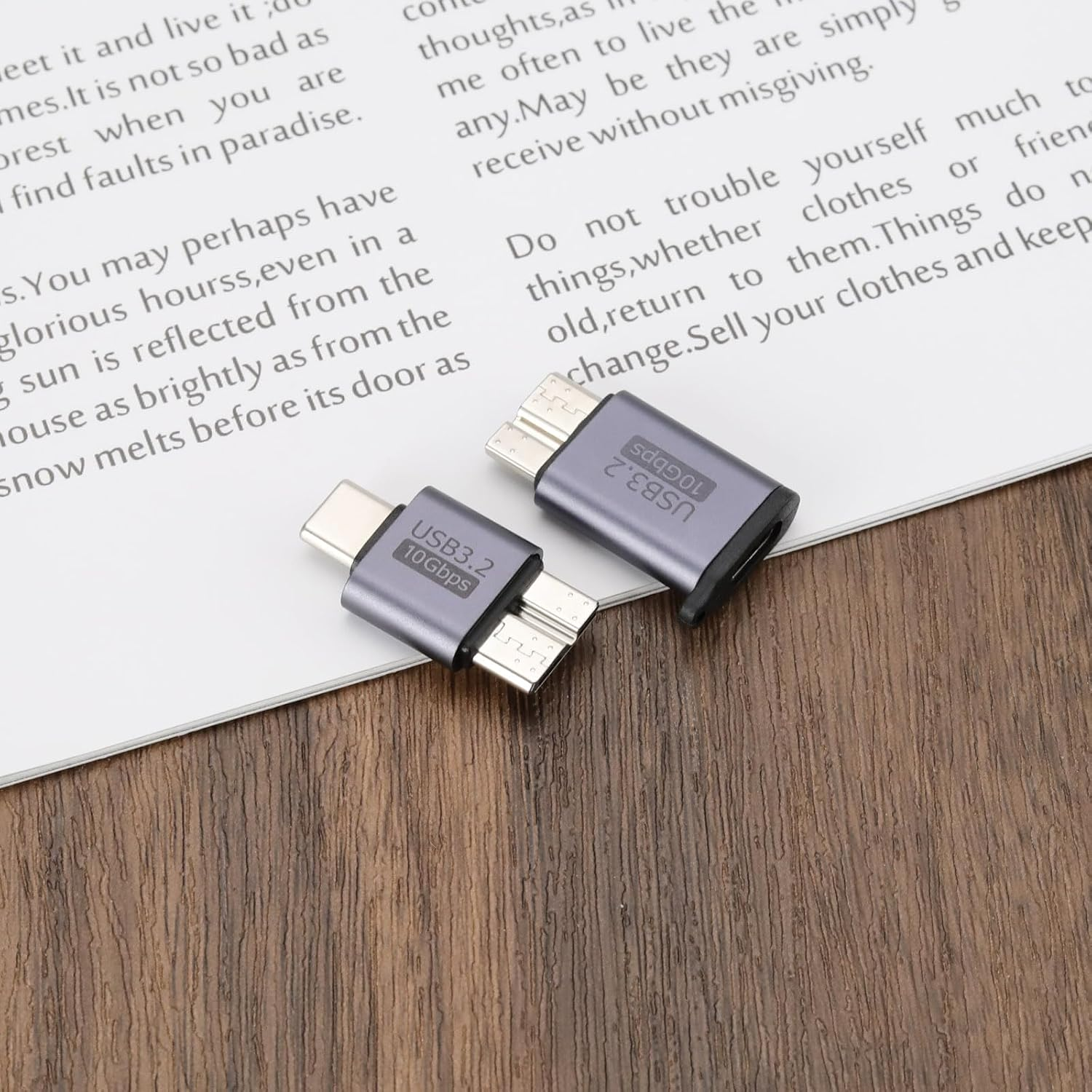 2Pcs USB C Male/Female to USB Micro B Male Hard Drive Converter 10Gbps USB 3.2 Adapter Compatible with Toshiba Compatible with Seagate