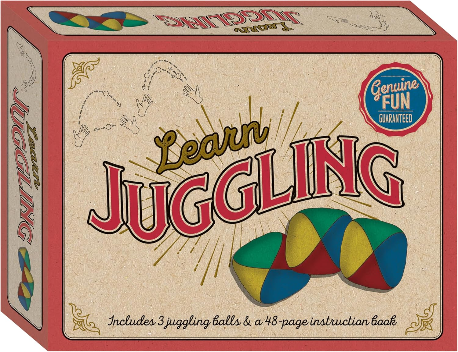 Learn Juggling - Retro Box Set with Instruction Book and Three Quality Juggling Balls image number 5