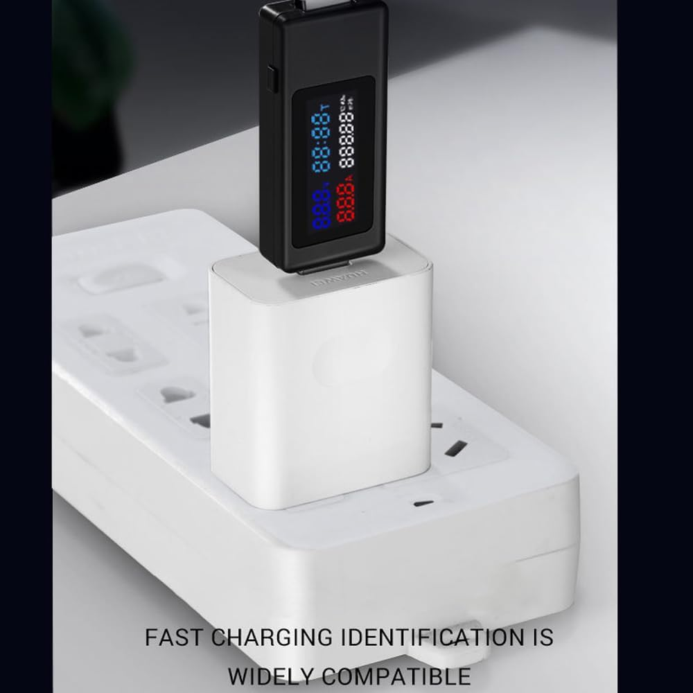 KWS-V30 USB Power Meter Tester 6In1 Current Voltage Timing Power Capacity Electric Quantity Tester with Power-Off Memory Function - White image number 7
