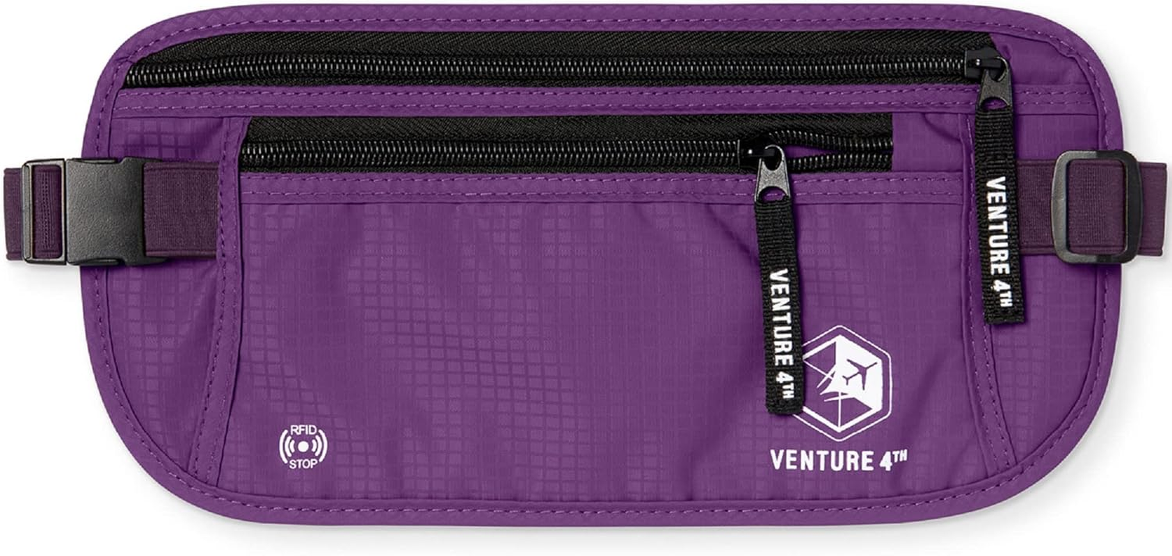 VENTURE 4TH Money Belt - Slim Passport Holder RFID Blocking Pouch to Protect Cash, Credit Cards and Travel Documents image number 2
