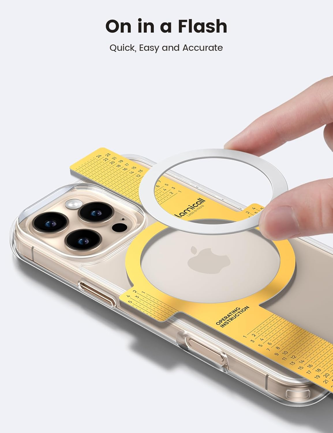 Lamicall for Mag Safe Sticker Ring - 4 Pack Powerful Magnetic Ring - Mag Safe Ring Compatible with Mag Safe Magnetic Wireless Charger Case for Iphone 16 15 14 Pro Max Galaxy Android Accessories image number 6