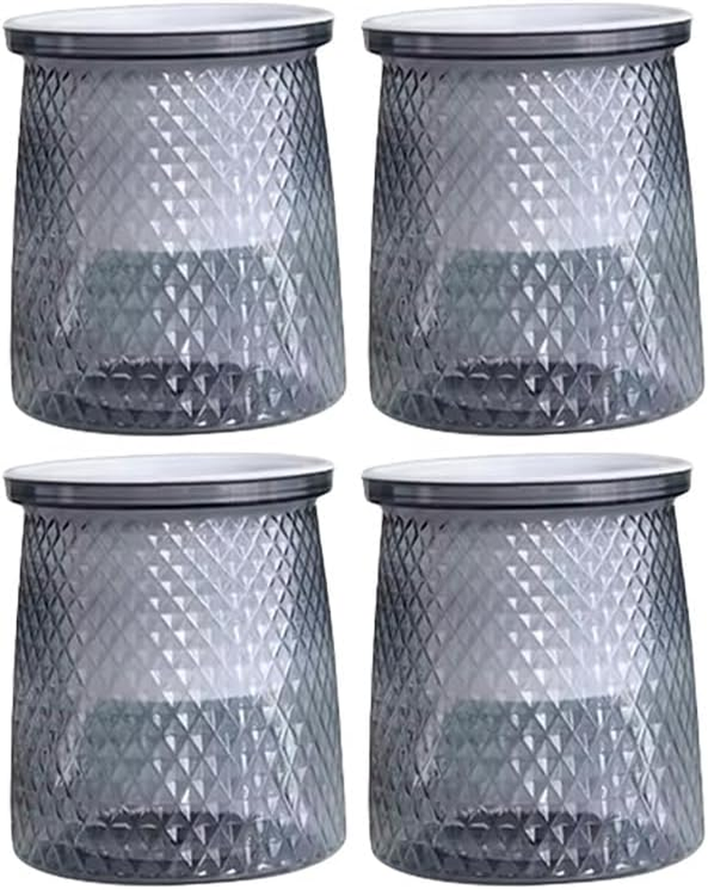 AIMALL 4PCS Self-Watering Hydroponic Planters with Diamond Design - Indoor Plastic Planters for Flowers, Herbs & Small Plants - Automatic Watering System