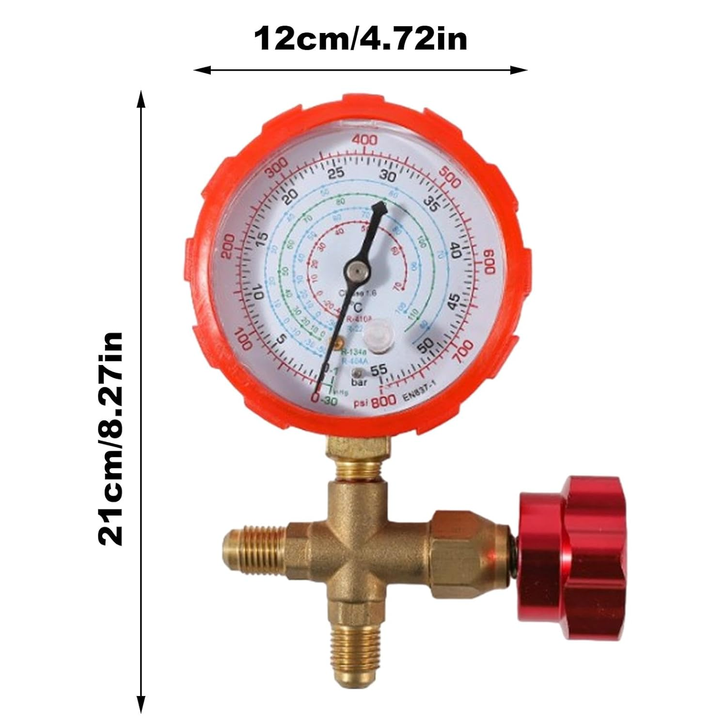 AC Manifold Gauge - Air Conditioning Gauges - Automotive Accessories, Precise Refrigeration Gauges, A/C System Maintenance R134A R22 R410A R404A image number 5