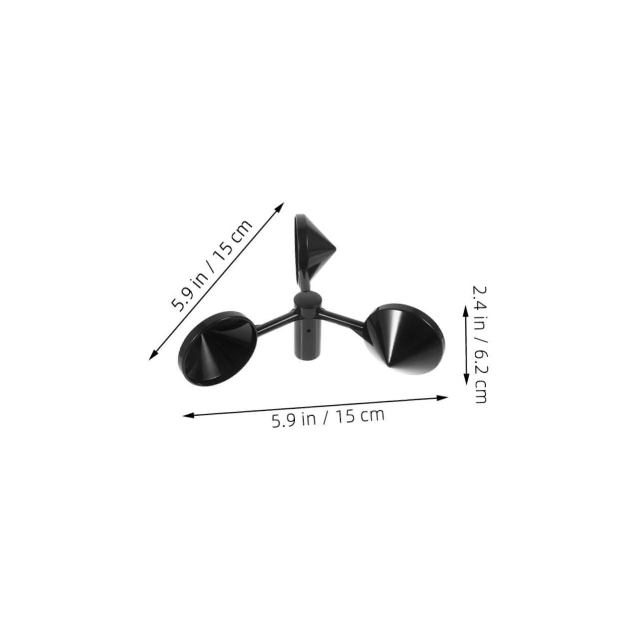 ARTIBETTER 3Pcs Metal Wind Speed Anemometer Cups Handheld Wind Measurement Parts for Outdoor Meteorological Observation and Airflow Detection image number 2