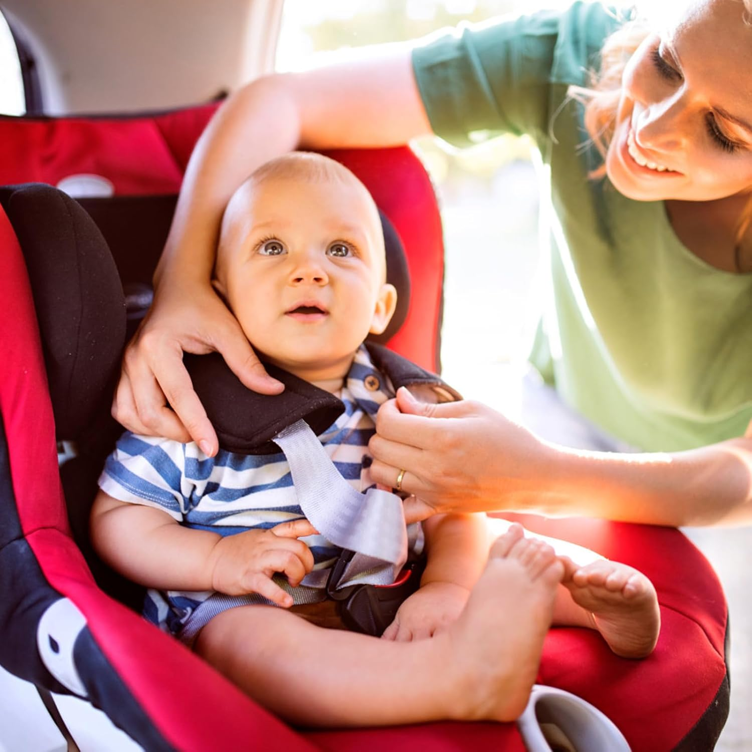 Shoulder Strap Covers for Stroller Baby 2 Pieces Baby Stroller Car Seat Strap Covers Universal, Seat Belt Pads for Kids, Car Seatbelt Strap Covers, Pushchair Strap Covers, Soft Seat Belt Cushion