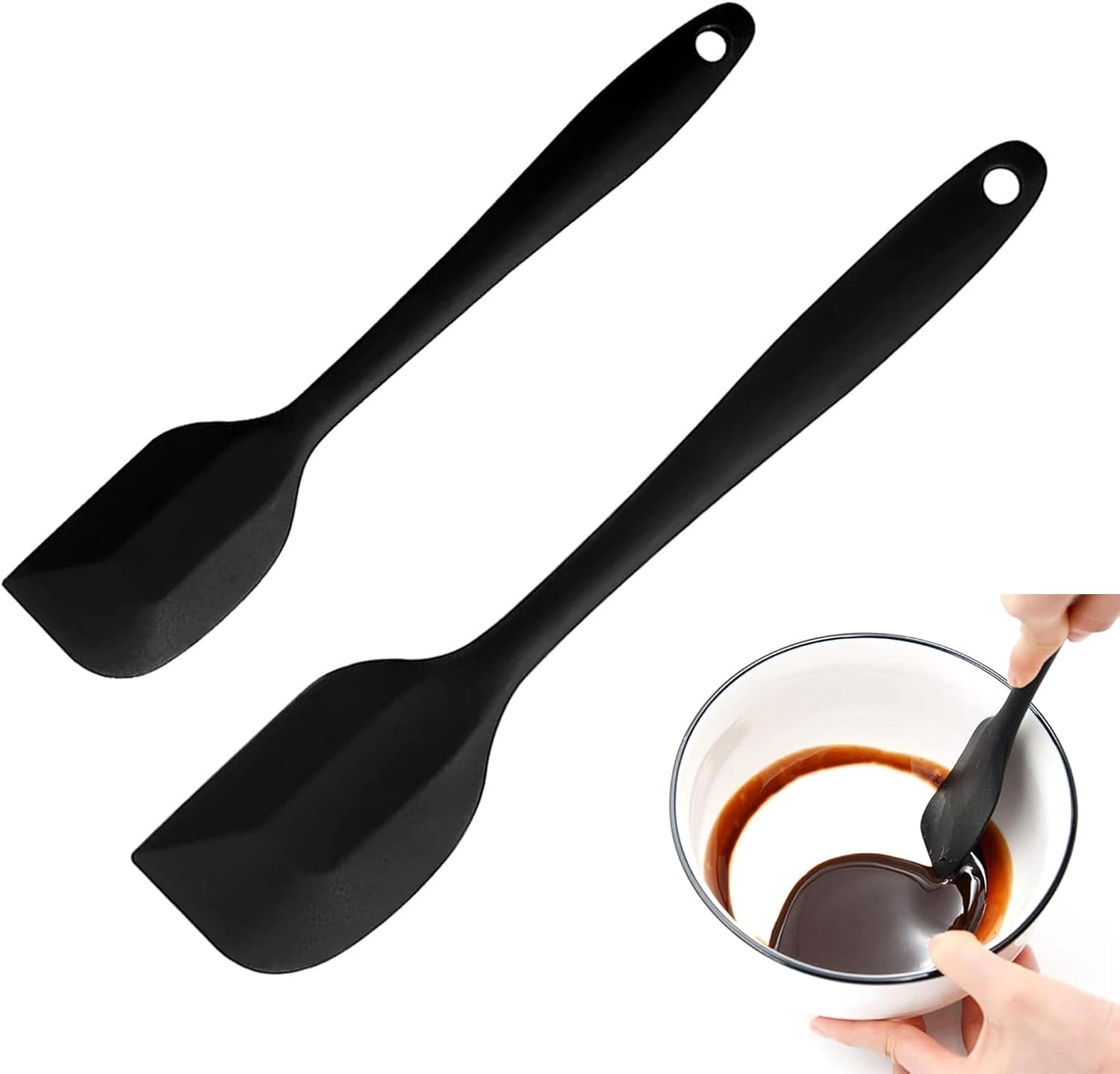 Silicone Spatula Turner Set of 2, Heat Resistant Silicone Spatula Set, Bpa-Free, Non-Stick Safe Kitchen Gadgets for Everyday Cooking image number 4