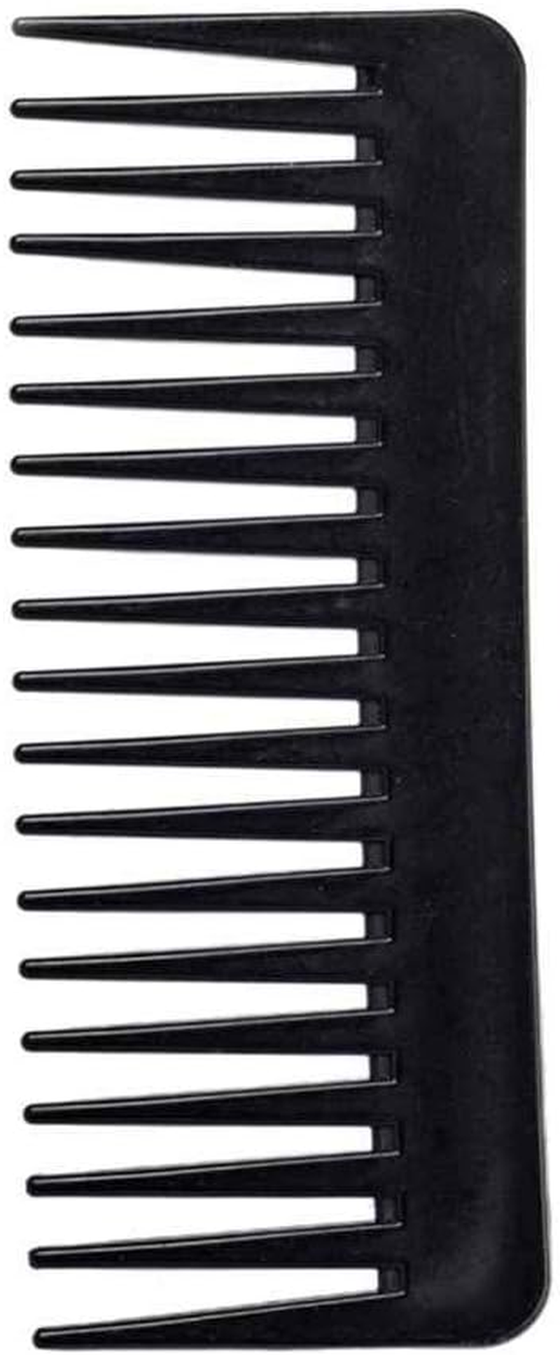 Professional 19 Teeth Wide Tooth Comb Black Plastic Heat-Resistant Large Wide Tooth Comb Salon Styling Tool image number 3