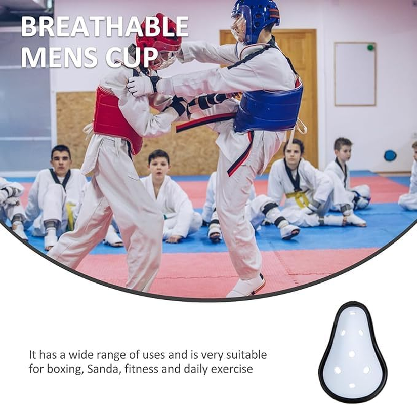 2Pcs Boxing Crotch Protector Kids Baseballs Boys Sports Cup Kids Athletic Cup Mens Athletic Cup Breathable Soccer Cup Cricket Abdominal Guard Sports Supply Groin Protector Cup Man image number 5