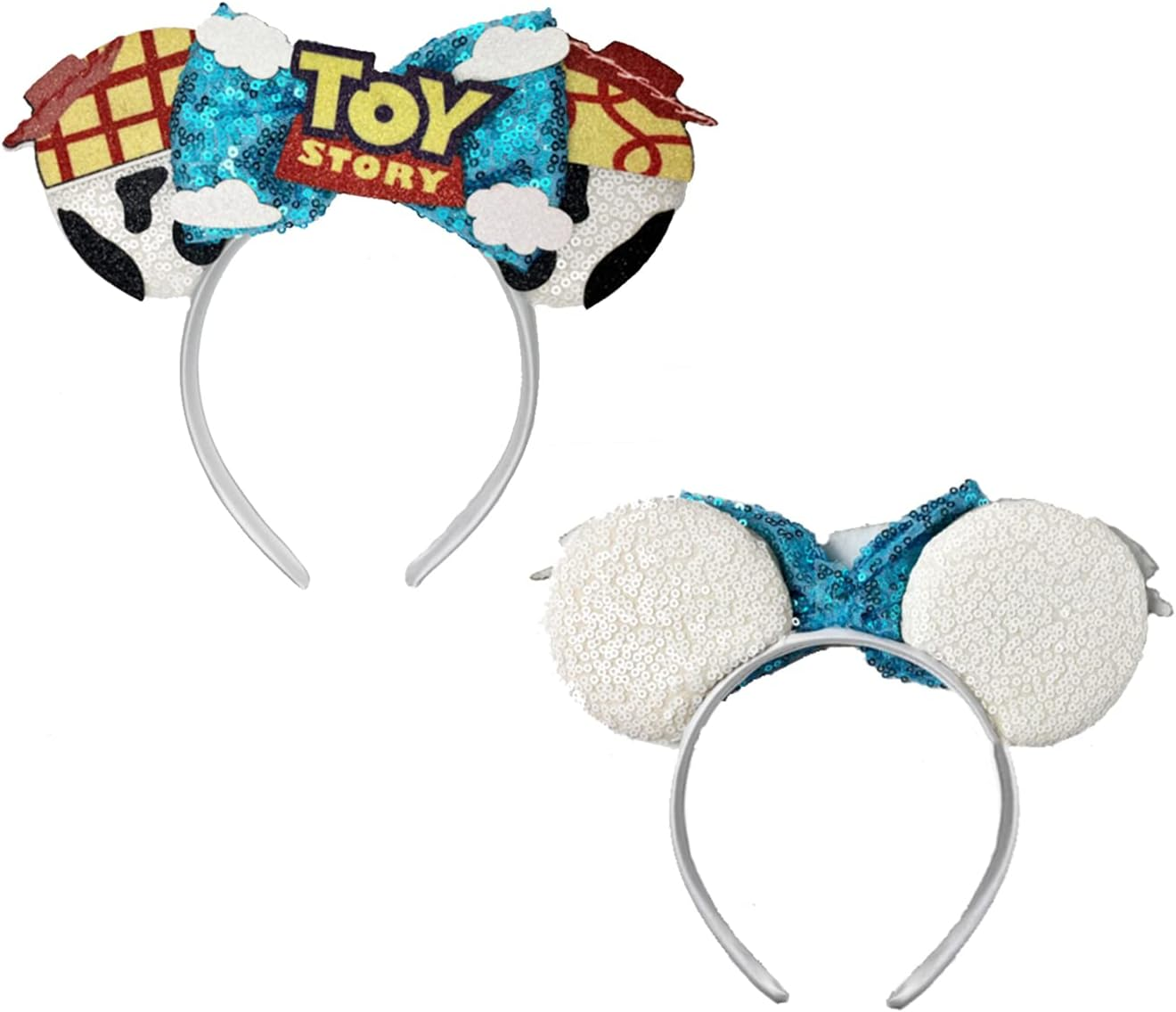 Atvscay Buzz Light Year Mouse Ears Headband Classic Sequin Ears for Toy Story Inspired Party Girls Costume Hair Accessories