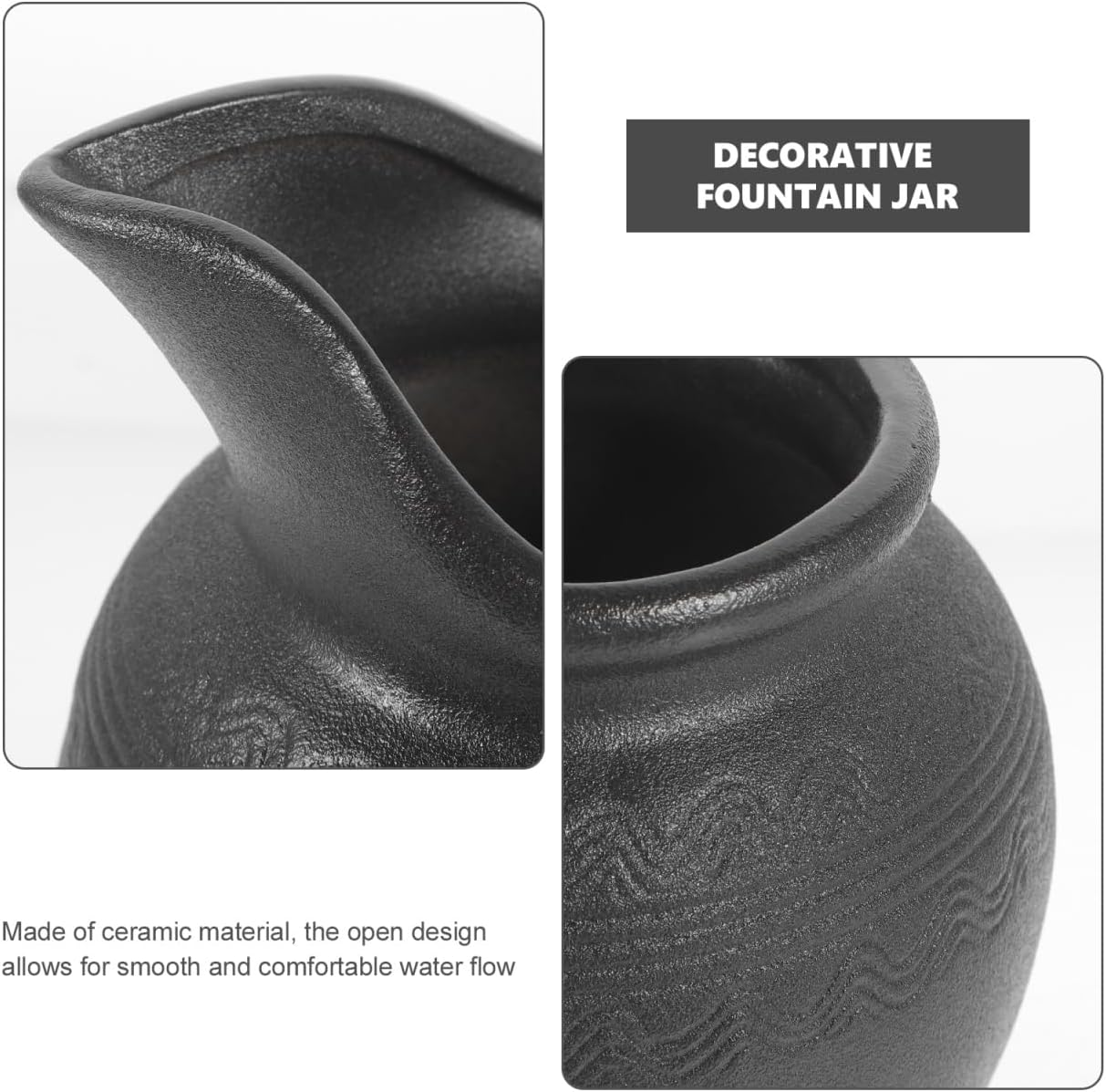 Balacoo Ceramic Jar Waterfall Landscape Decoration Outdoor Indoor Fountain Garden Courtyard Balcony image number 1