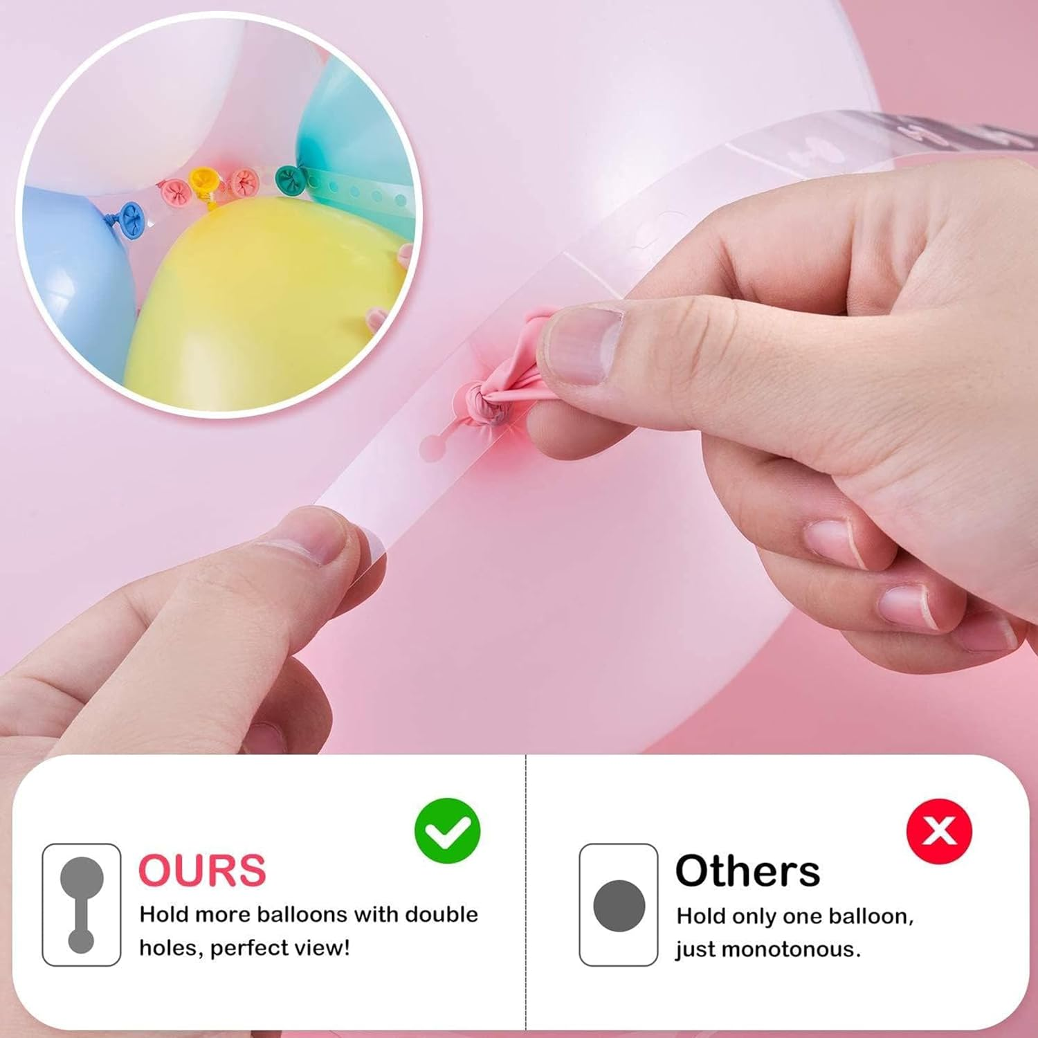 10 Rolls Balloon Arch Garland Decorating Strip Kit, 5 Rolls with Glue and 5 with Holes,Diy Decorations,Suitable for Party Wedding Birthday Baby Shower and Any Special Occasion image number 2