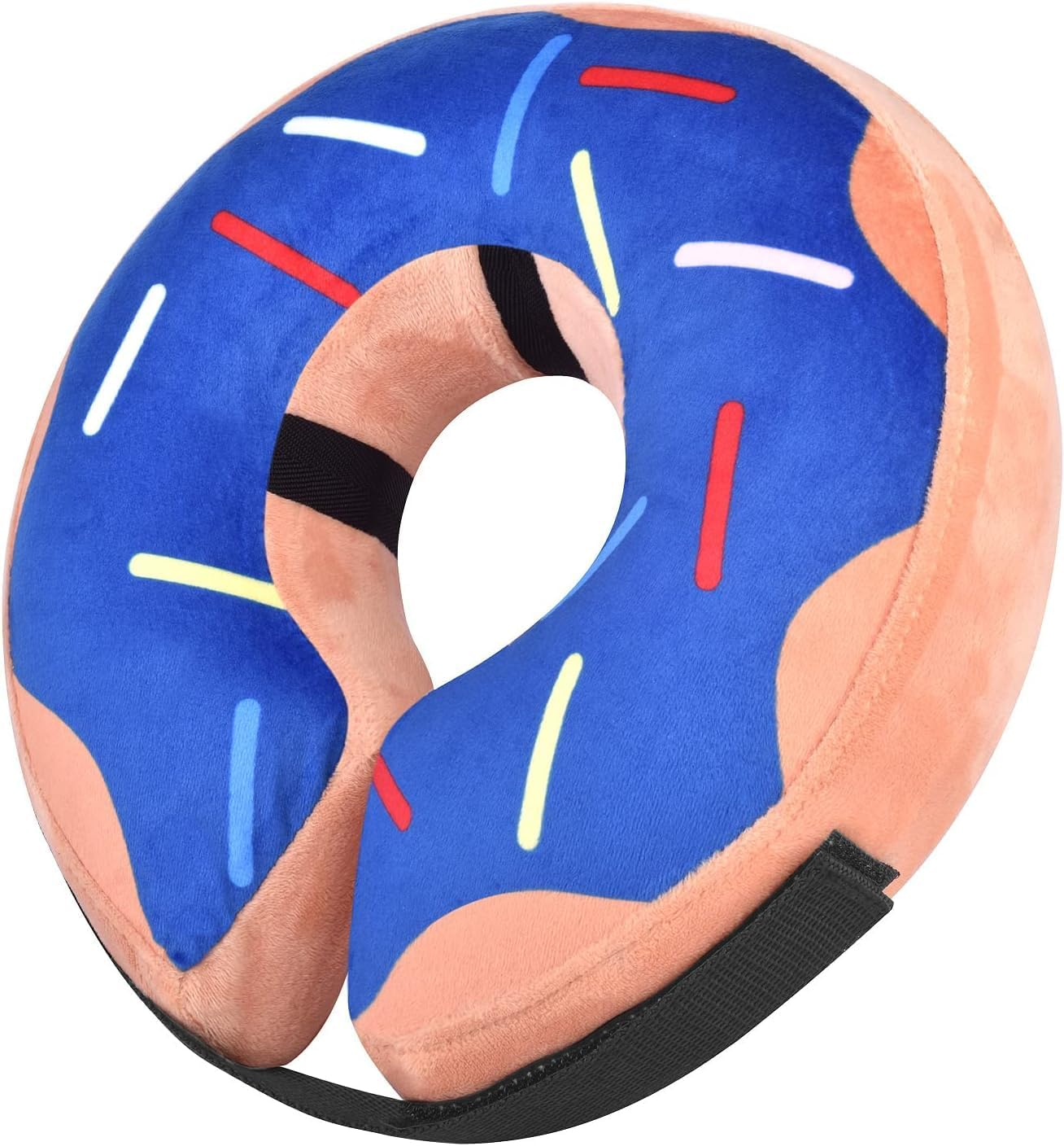 Soft Dog Cone for Large, Medium, Small Dogs and Cats - Inflatable Neck Donut Collar, E-Collar Alternative for Post-Surgery Recovery (S, Blue) image number 1