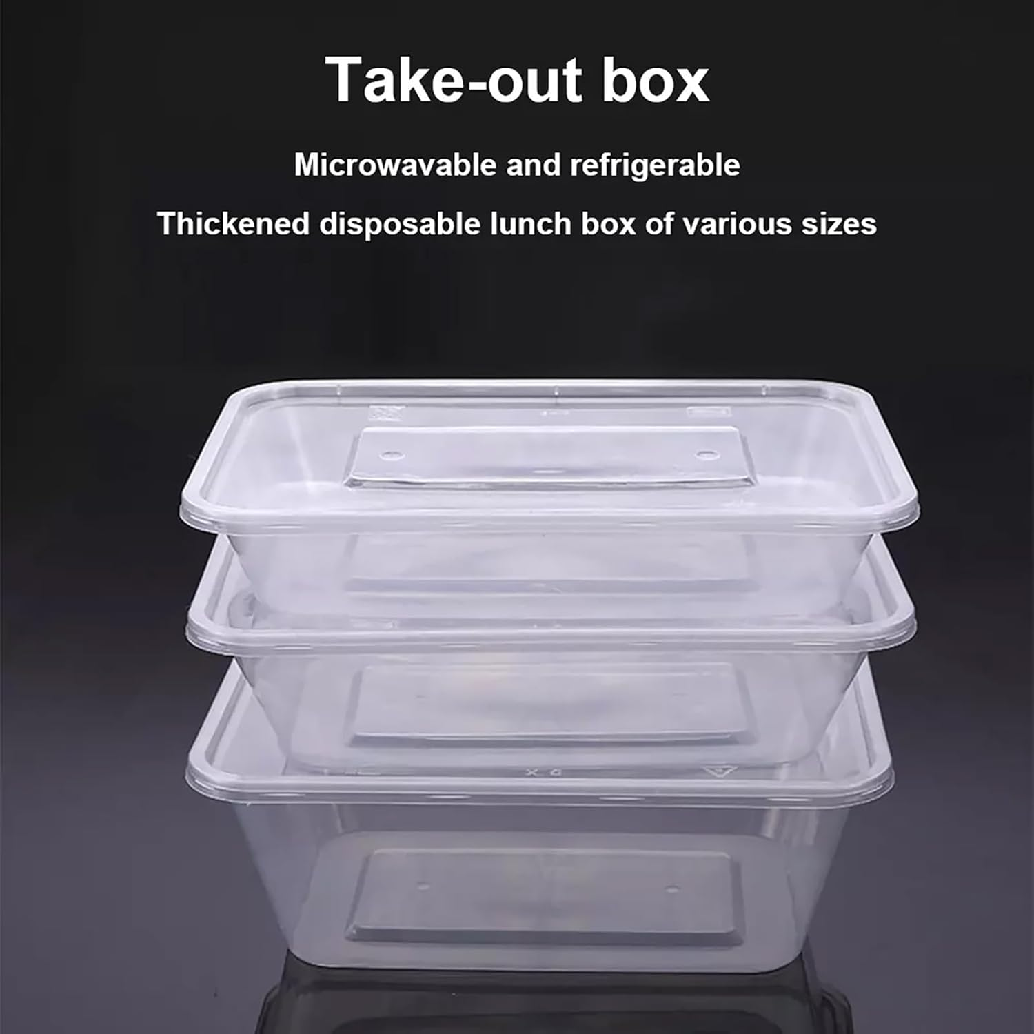 50 Sets Takeaway Containers with Lids, 750Ml Microwave Safe Food Containers, Disposable Plastic BPA Free Packaging for Restaurants