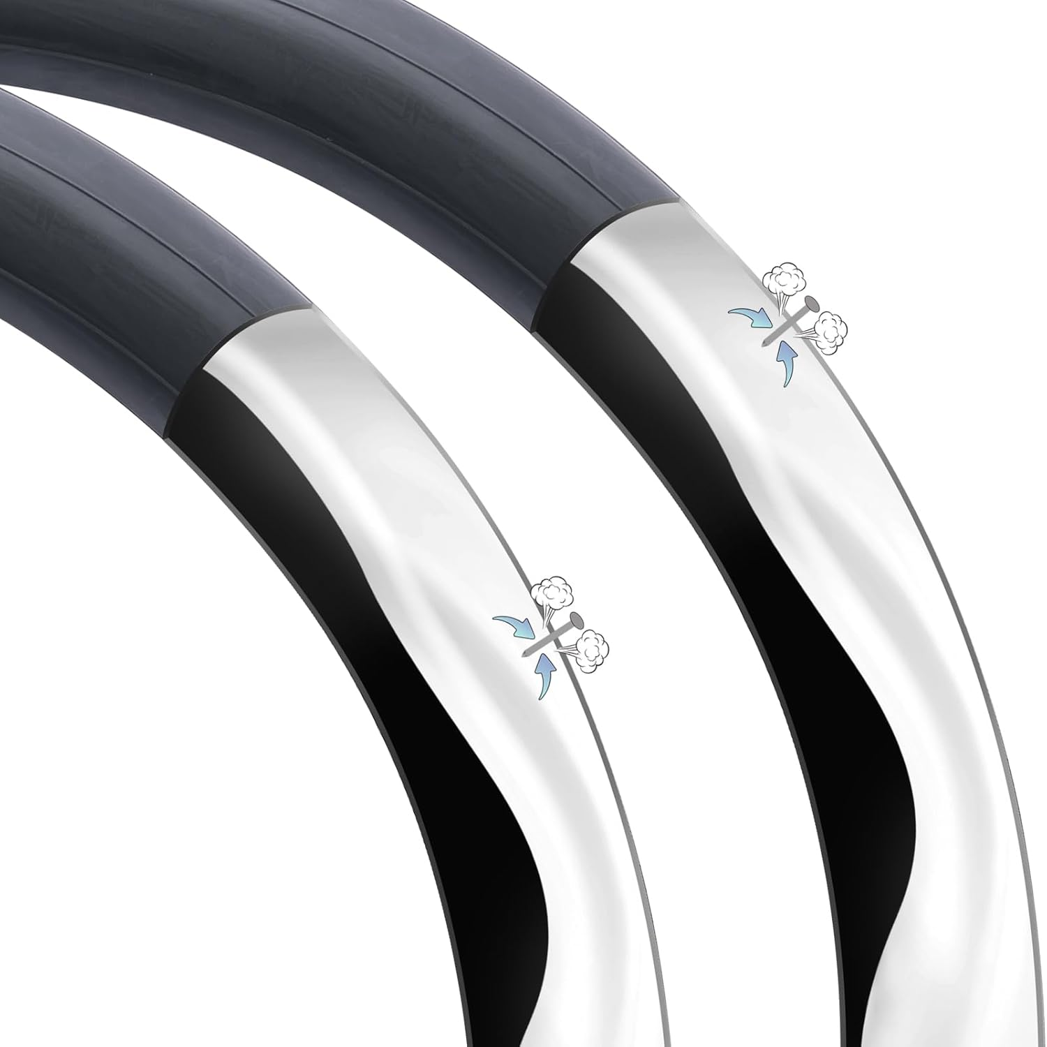 Yunscm 2 Pcs,20X1.95 Tubes,20X1.75/2.25 Heavy Duty Self Sealing Tube,Schrader Valve 32Mm,20X1.75-2.25 Automatically Repair Inner Tube Replacement for Schrader Valve 20 Inch MTB Bike,Off Road Bike image number 4