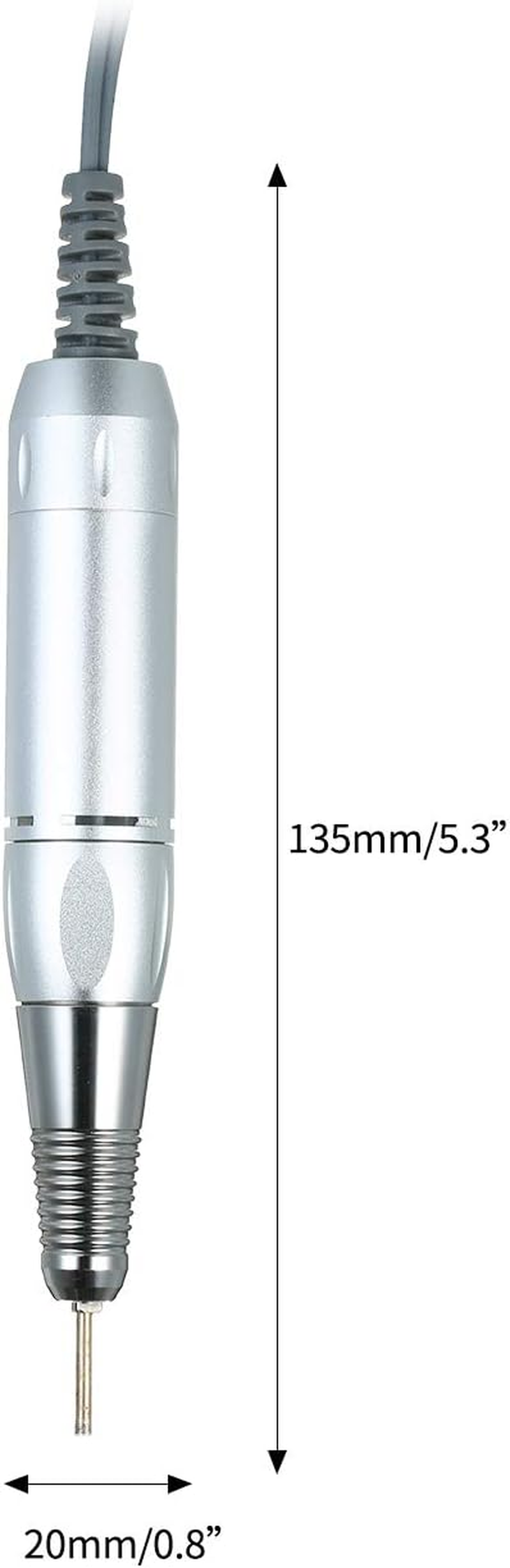 Professional Electric Nail Art Drill Handle File Polish Grind Machine Handpiece Manicure Pedicure Art Accessories Sliver