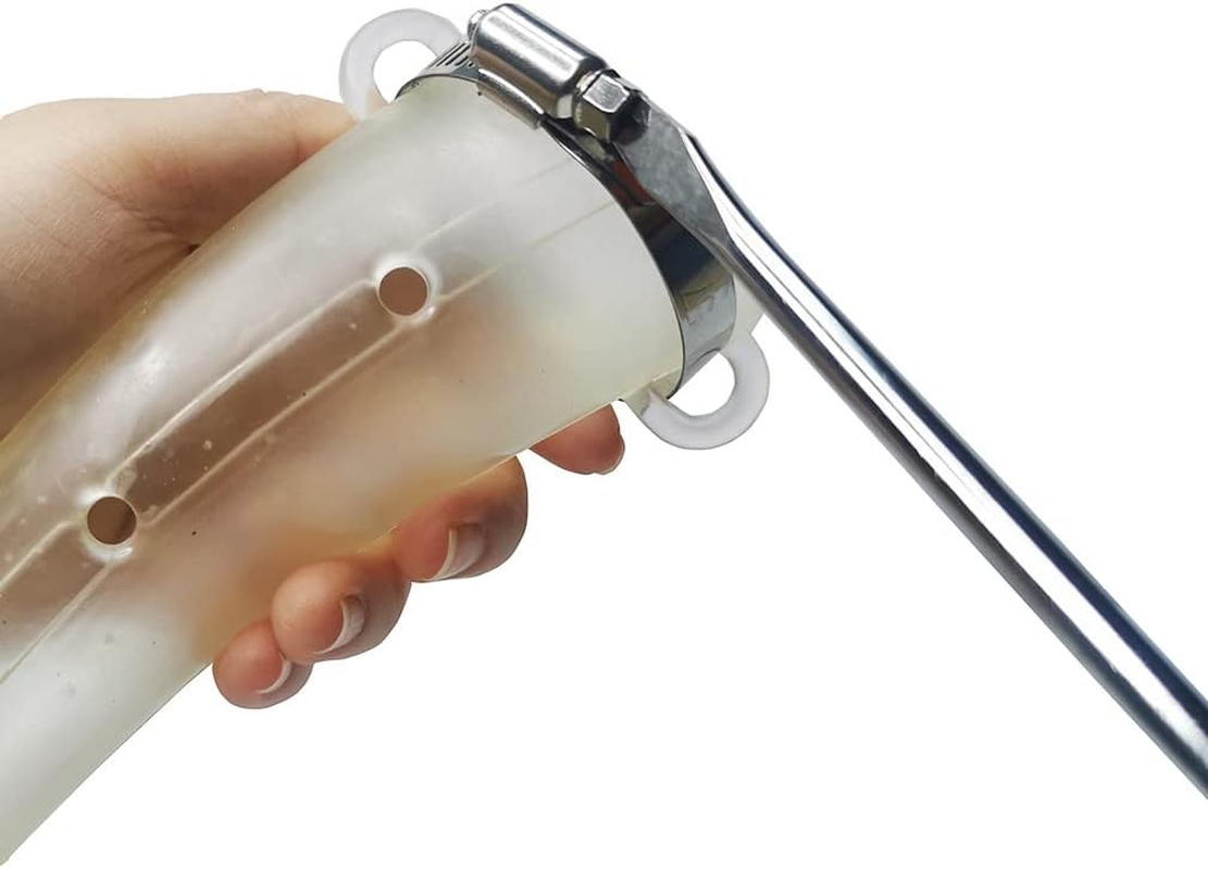 QIQIRO Small Size Silicone Goats Calf Cattle Bull Cow Horn Cover Anti-Fight Protective Cover Cow Horn Protector round Cornered With image number 3