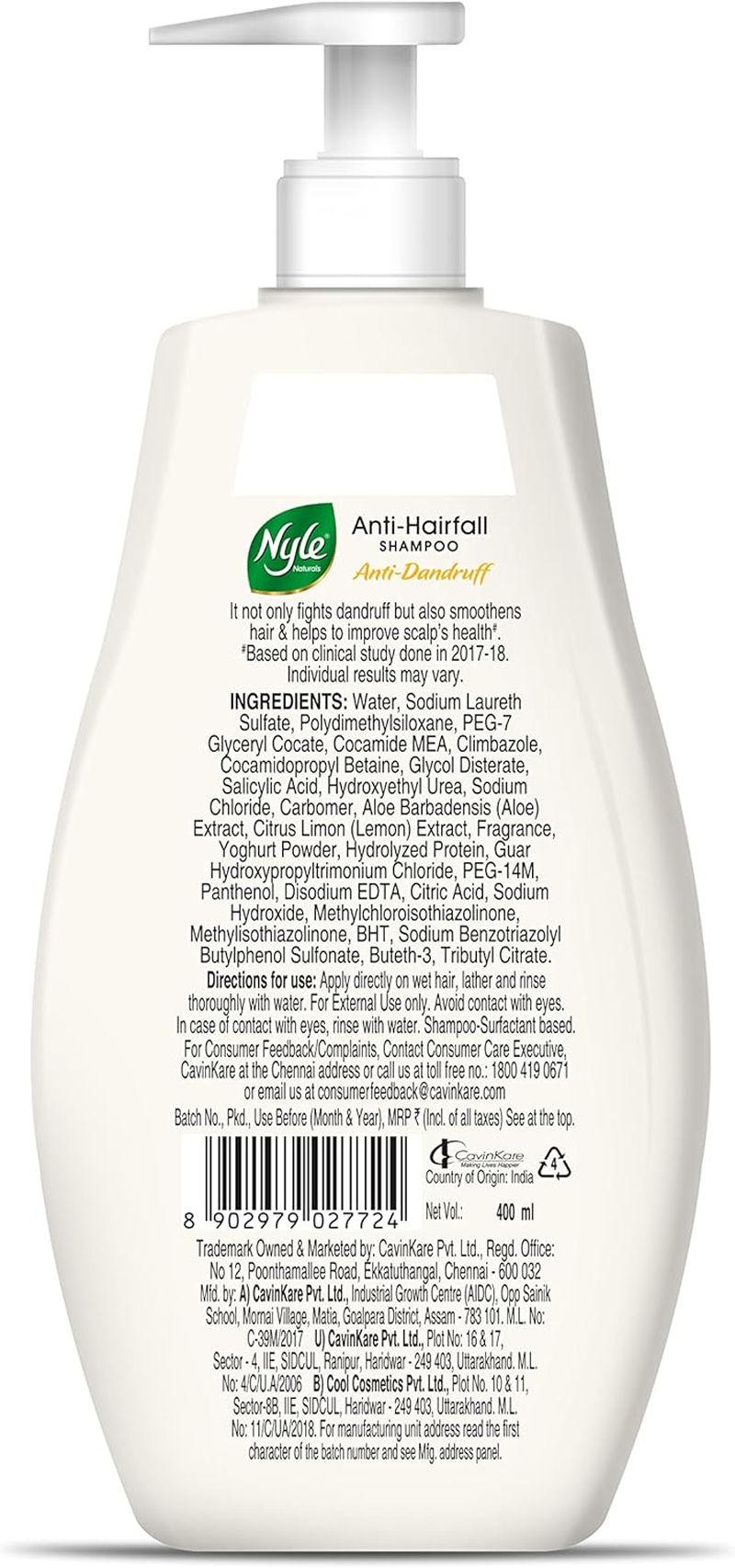 Nyle anti Dandruf Shampoo, 400Ml image number 2