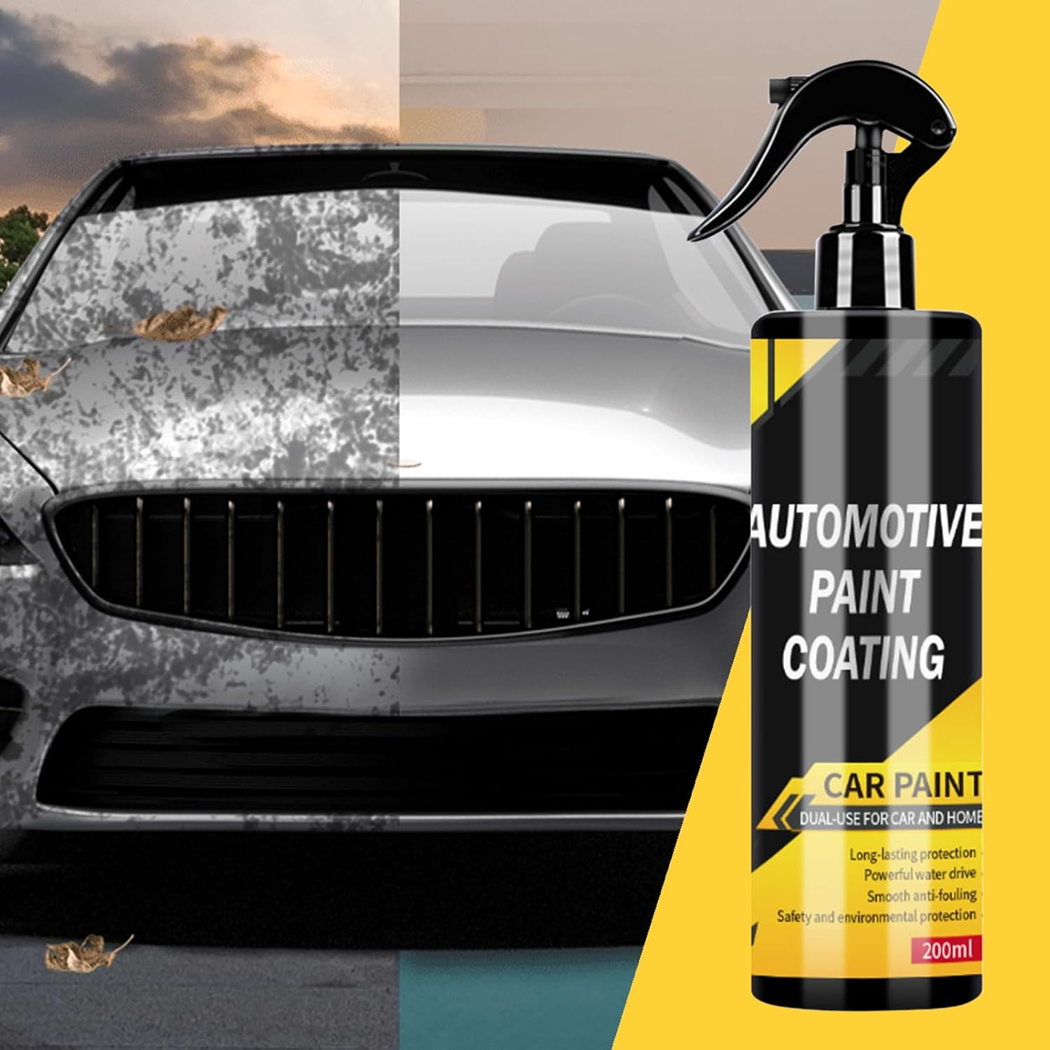 Coating Spray for Vehicles - 200Ml Automotive Paint Sealant Spray,Hydrophobic Shield, Quick-Acting Long-Lasting Cleaning Tool for Daily Care Wheel Protection image number 5