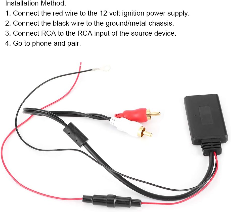 Bluetooth Aux Receiver Module, 12V Universal Adapter Module Music Receiver Car Kit with 2 Input Aux Audio, Wireless Receiver Module for Car Radio Stereo Speaker image number 3