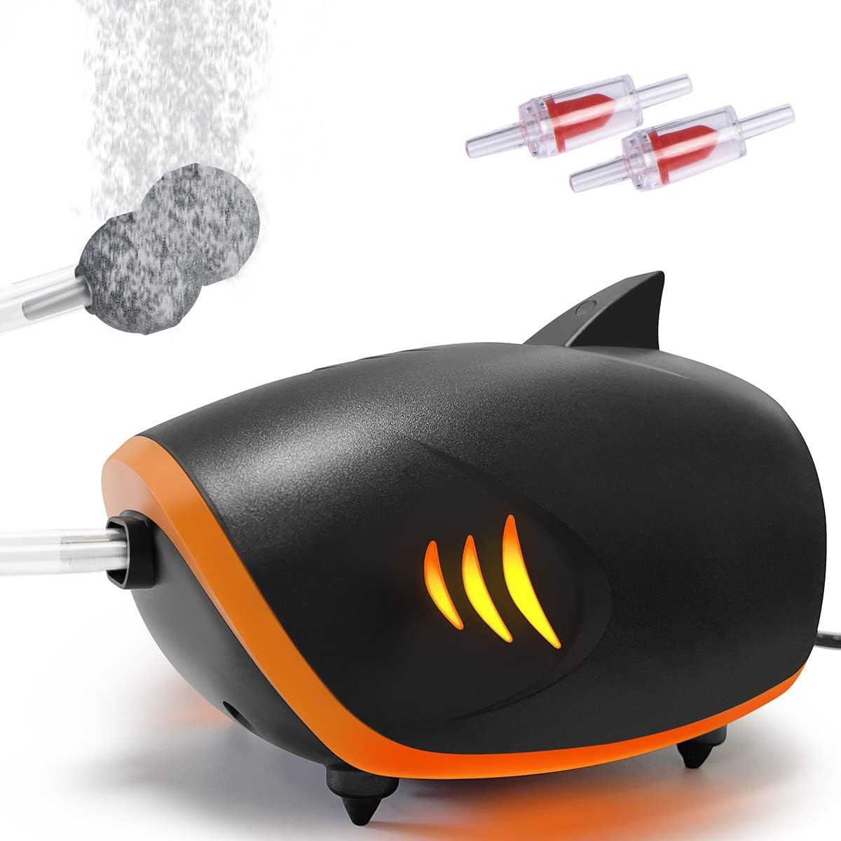 PYPABL Powerful Aquarium Air Pump, Dual Outlets Aquarium Air Pump, Adjustable Oxygen Aerator with Accessories, for 60-600L Fish Tank image number 4