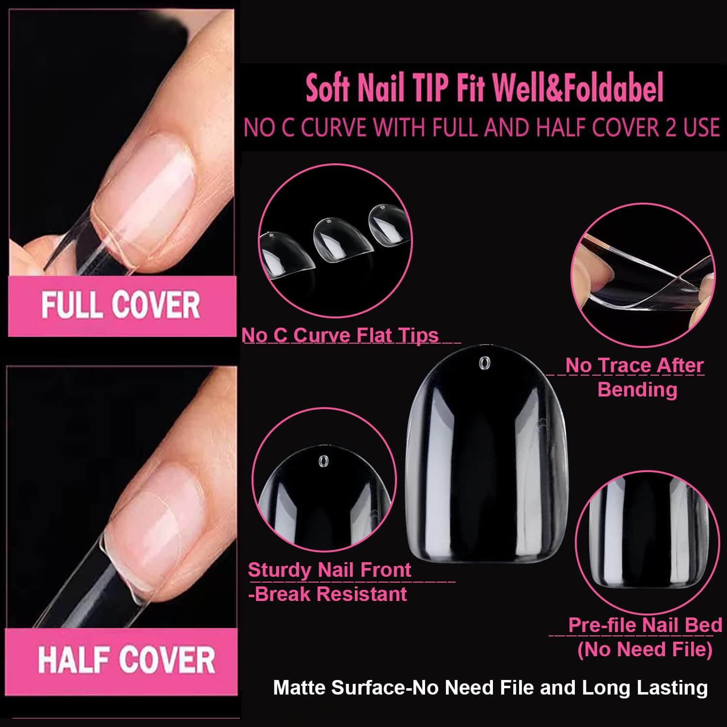 UNA GELLA Extra Short Oval Almond Gel Nail Tips 360Pcs 15 Sizes round Almond Press on Nails Short Oval Fake Tips Full Nails Short Oval Almond for Nail Extension DIY Salon Soft Gel Tips image number 6