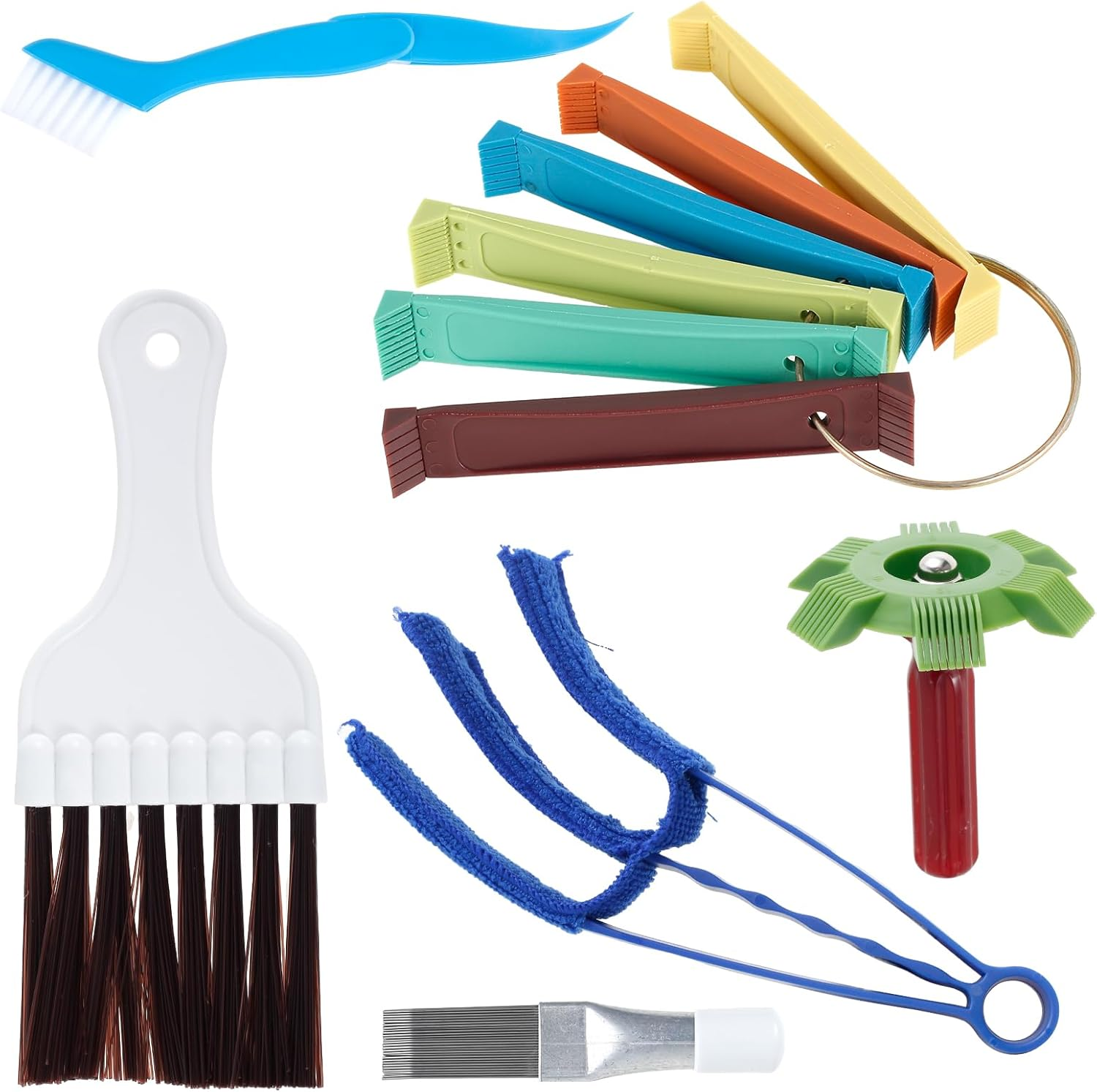 6Pcs Air Conditioner Fin Cleaner Set, AC Coil Combs Cleaning Brush, Metal Condenser Fin Straightener, Condenser Repair Clean Set, Ac Coil Cleaner Kit for AC Radiator Evaporator Repair Clean Tool image number 3