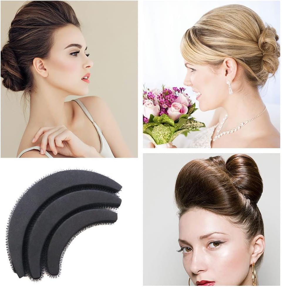 Leanockesa 11Pcs Hair Volume Sponge Bump Set with Invisible Clips,Hair Base Insert Tools for Natural Lift,Thickening Hair Styling and Wig Support image number 1