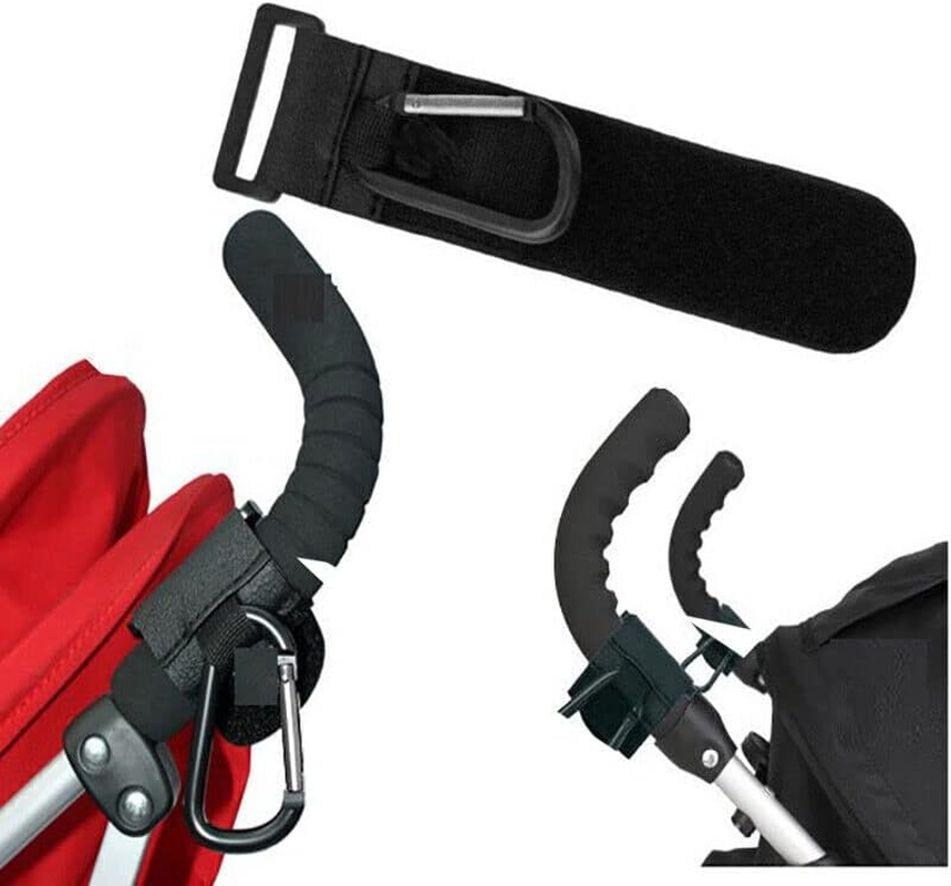 AIMALL 2X Pram Hook Baby Kids Stroller Hooks Shopping Bag Clip Carrier Pushchair Hanger to Carry Your Shopping Bags, Handbag, or Baby Change Bag on Your Pushchair - Universal Fit - Provides Extra Storage image number 2