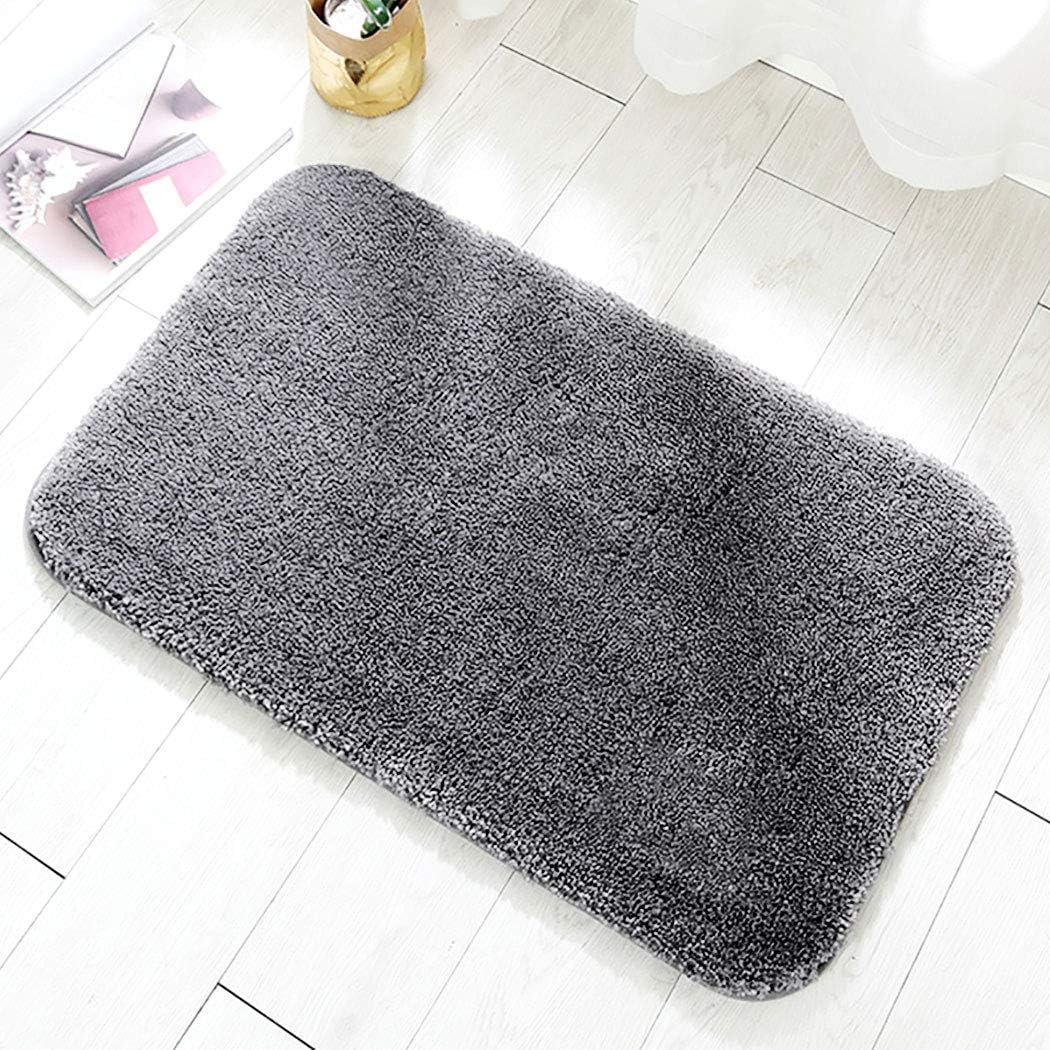 Bathroom Rug Mat, Extra Soft Absorbent Premium Bath Rug, Non-Slip Comfortable Bath Mat, Carpet for Tub, Shower, Bath Room, Machine Washable (60 X 40 Cm, Dark Grey) image number 5