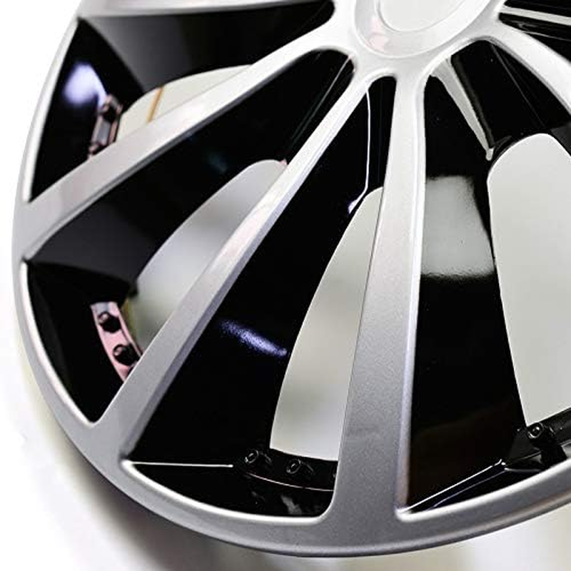QXKSPG ABS 1 Piece 14" Wheel Hub Cap Cover R14 Rim Center Cover 10 Wheel Spoke Clip on Hubcap Car Refit Wheel Trims Set image number 4