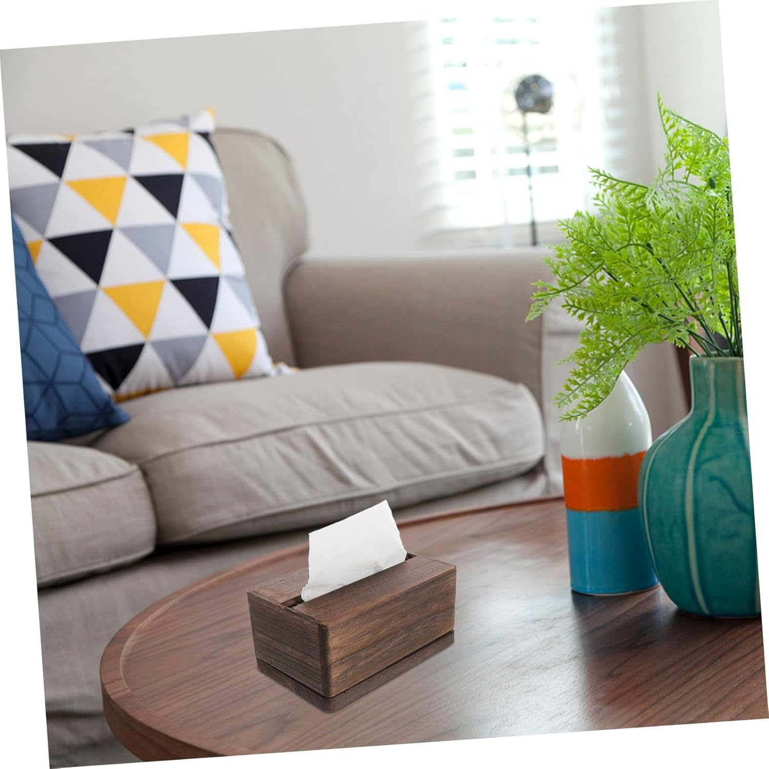 Ciieeo Elegant Wooden Tissue Box Napkin Holder Modern Design for Kitchen Dining image number 5