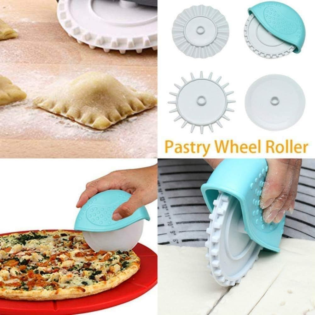 Xingbing 6 PCS Pastry Wheel Decorator and Cutter, Plastic Blade, Kitchen Baking Tool for Pies, Pasta, Pizza, Ravioli image number 1