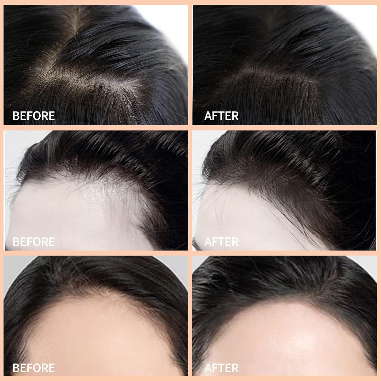 Boobeen Multi-Purpose Hairline Shadow Powder Set, Root Touch up Powder, Temporary Concealer Palette with Makeup Brush, Instantly Cover up Hair Color - Black image number 6