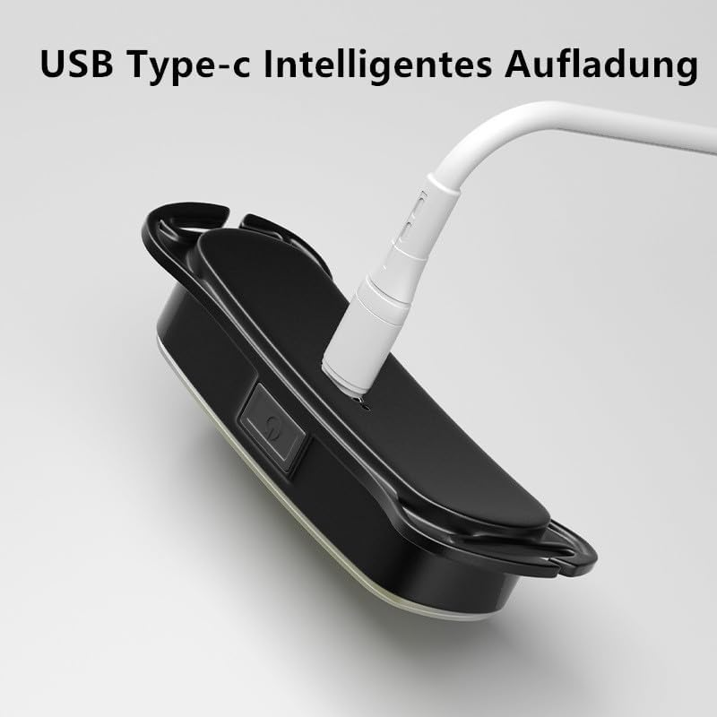 Hangdong Pack of 2 LED Head Torch Rechargeable Removable 3 Light Modes Lightweight Torch for Hiking Camping Running