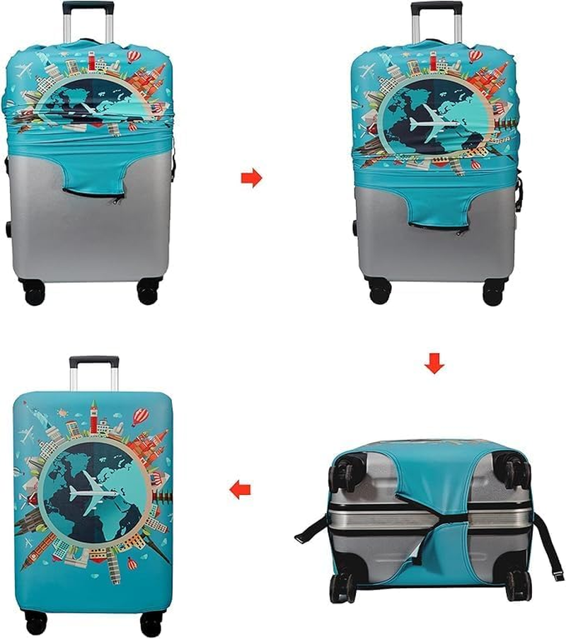 Luggage Cover Protector,Travel Luggage Cover Baggage Suitcase Cover Travel Accessories Hard Shell Case Protectors -Quttly image number 2