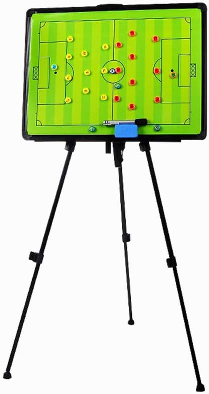 Joyeee Extra Large Magnetic Coaching Board, XXL Soccer Tactics Board with Tripod Stand, Magnet, Pen, Dry Eraser and Carrying Bag, Full Football Pitch Layout Training Equipment 23.6 X 17.7 Inch image number 5