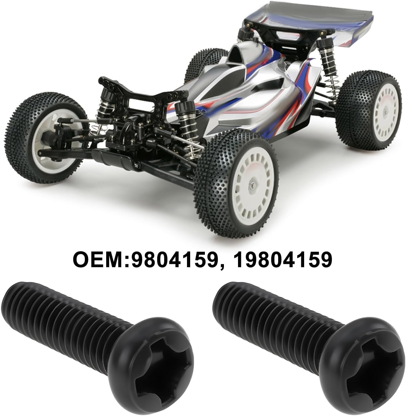 LT Easiyl 100Pcs Cross round Head Screws M3X10Mm 9804159 Compatible with RC Buggies Touring Cars Rally Cars image number 3