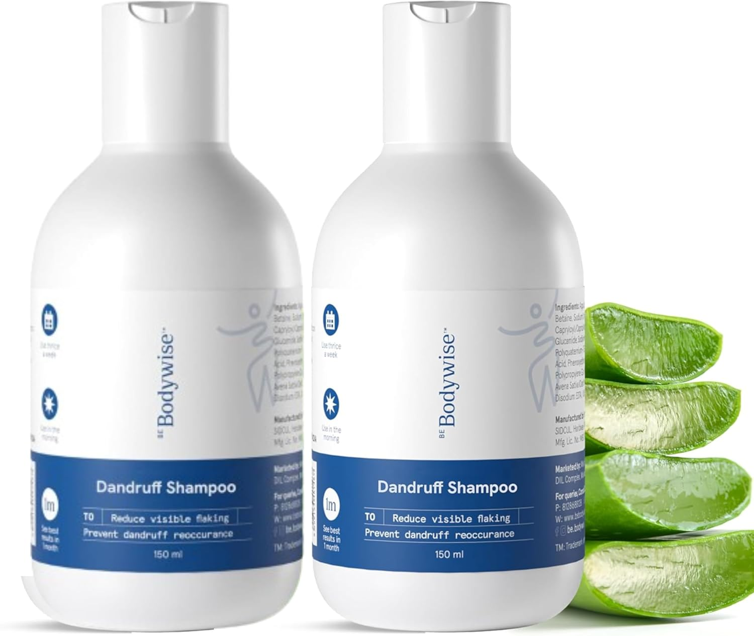 Be Bodywise anti Dandruff Shampoo for Women 300Ml | Targets Dandruff, & Removes Visible Flakes | Reduces Inflammation | Shampoo for Smooth & Frizz Free Hair | Pack of 2 image number 2