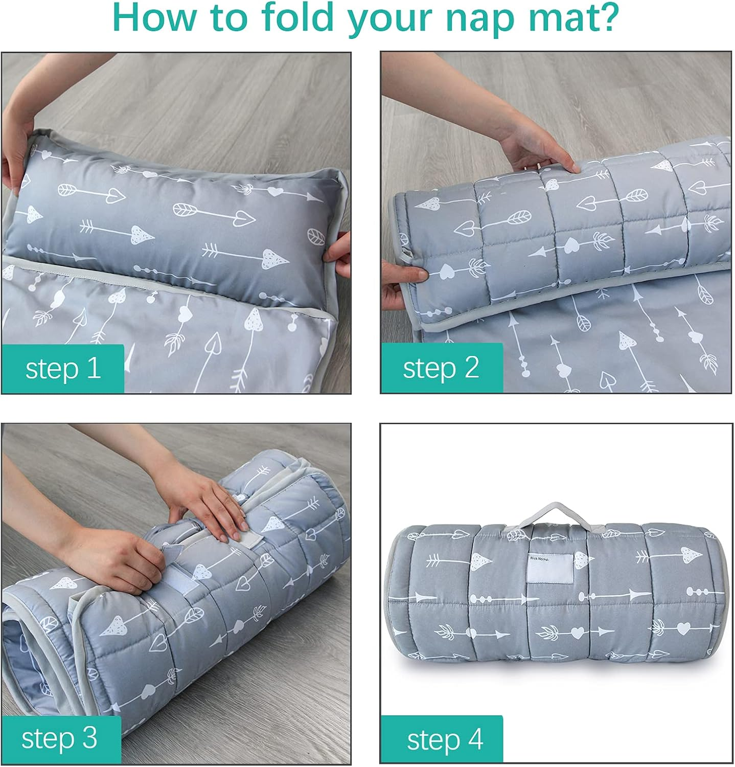 Nap Mat with Pillow and Blanket for Regalo My Cot Portable Toddler Bed/Joovy Travel Cot, Kids Nap Mats/Sleeping Bag for Preschool Daycare Boys and Girls image number 5