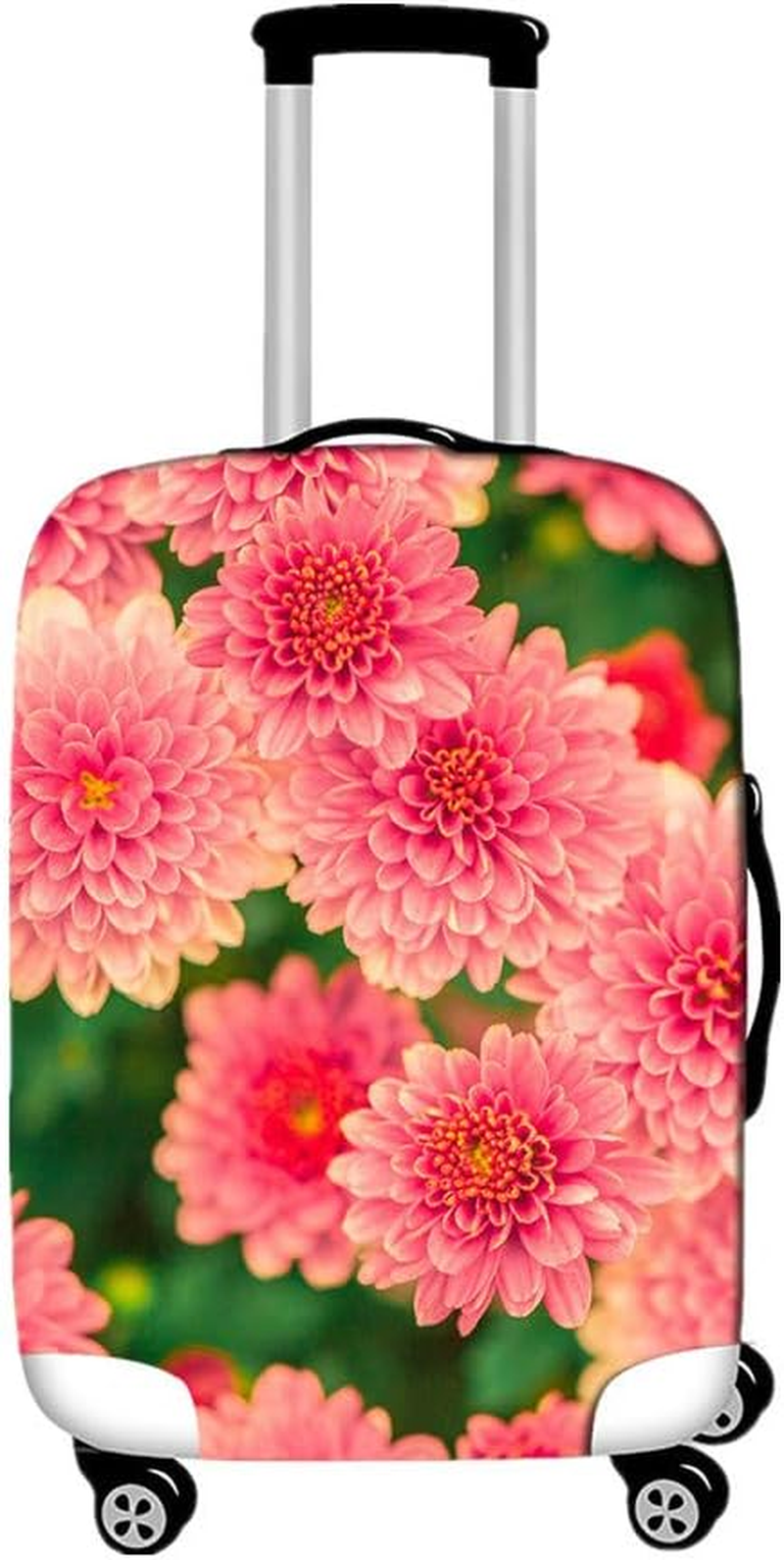 Travel Luggage Cover Suitcase Protector Elastic, Morbuy Stretch Fabric Spandex Suitcase Trolley Print Elasticated Stretch Dustproof Baggage Protection (Peony,S) image number 1
