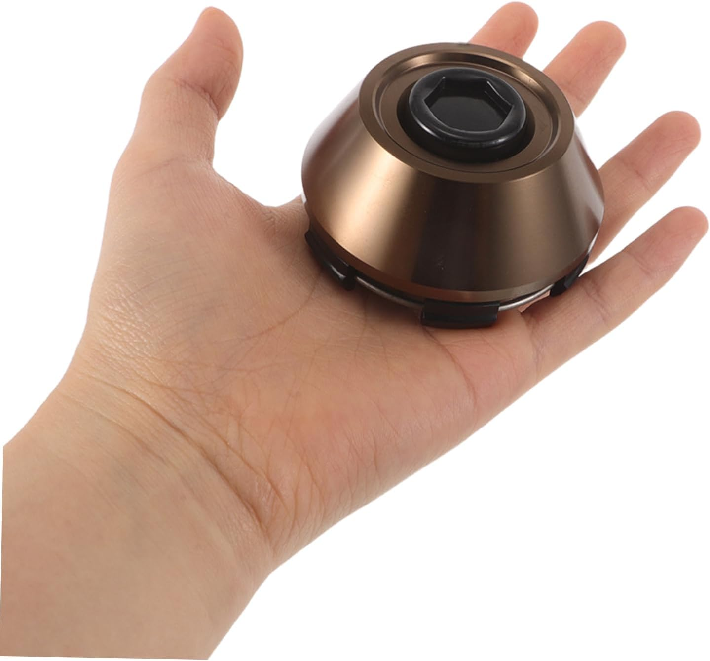 PERSELOSO Aluminum Car Wheel Center Caps Inner Diameter for Racing Cars Durable Lightweight Alloy Hub Covers Vehicle Accessory Automotive Replacement Parts Easy Installation Copper Color image number 2