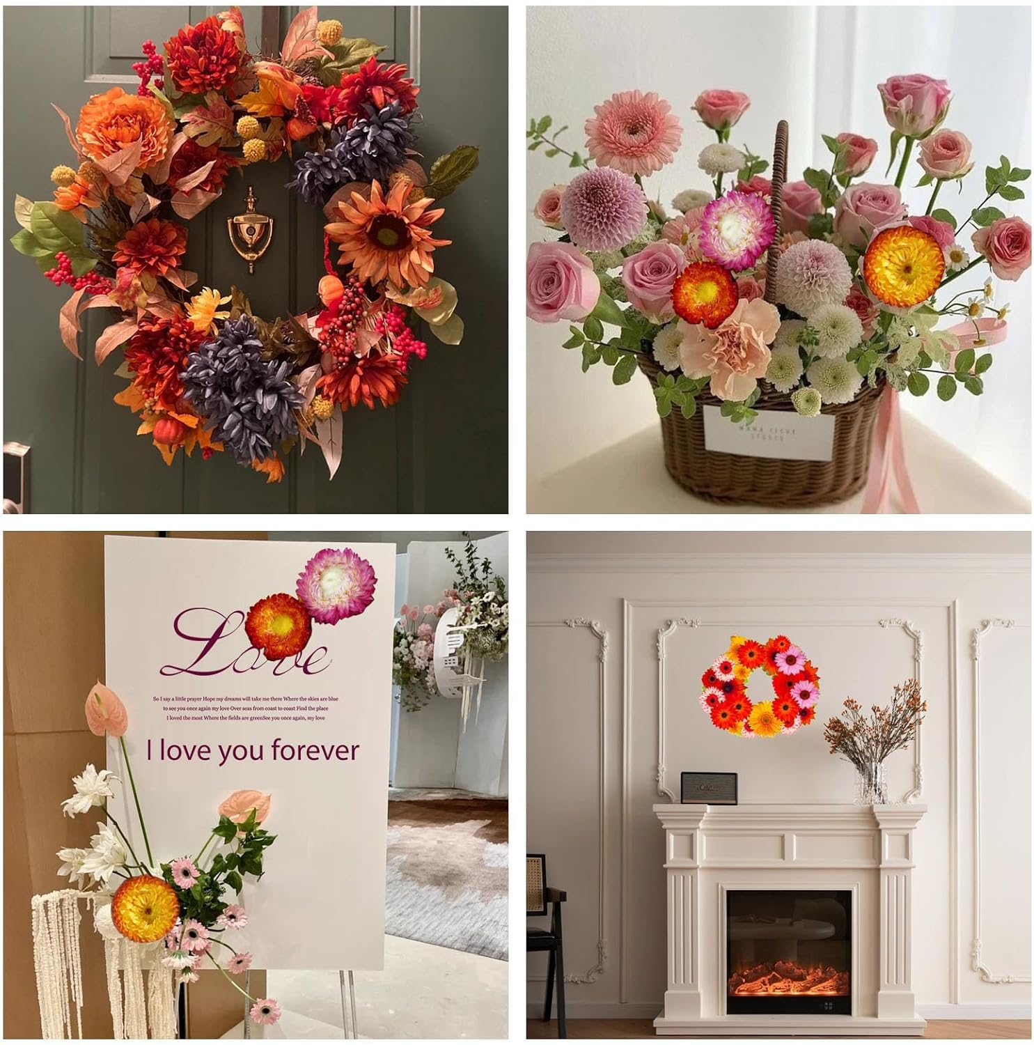 Natural Dried Daisy Flowers Heads - 30~40 Pcs Gerbera Daisies Real Sunflowers Chrysanthemum, Dry Flower Arrangements for Wedding Decor, Home Party Decoration and DIY Craft (Multi Colors) image number 6